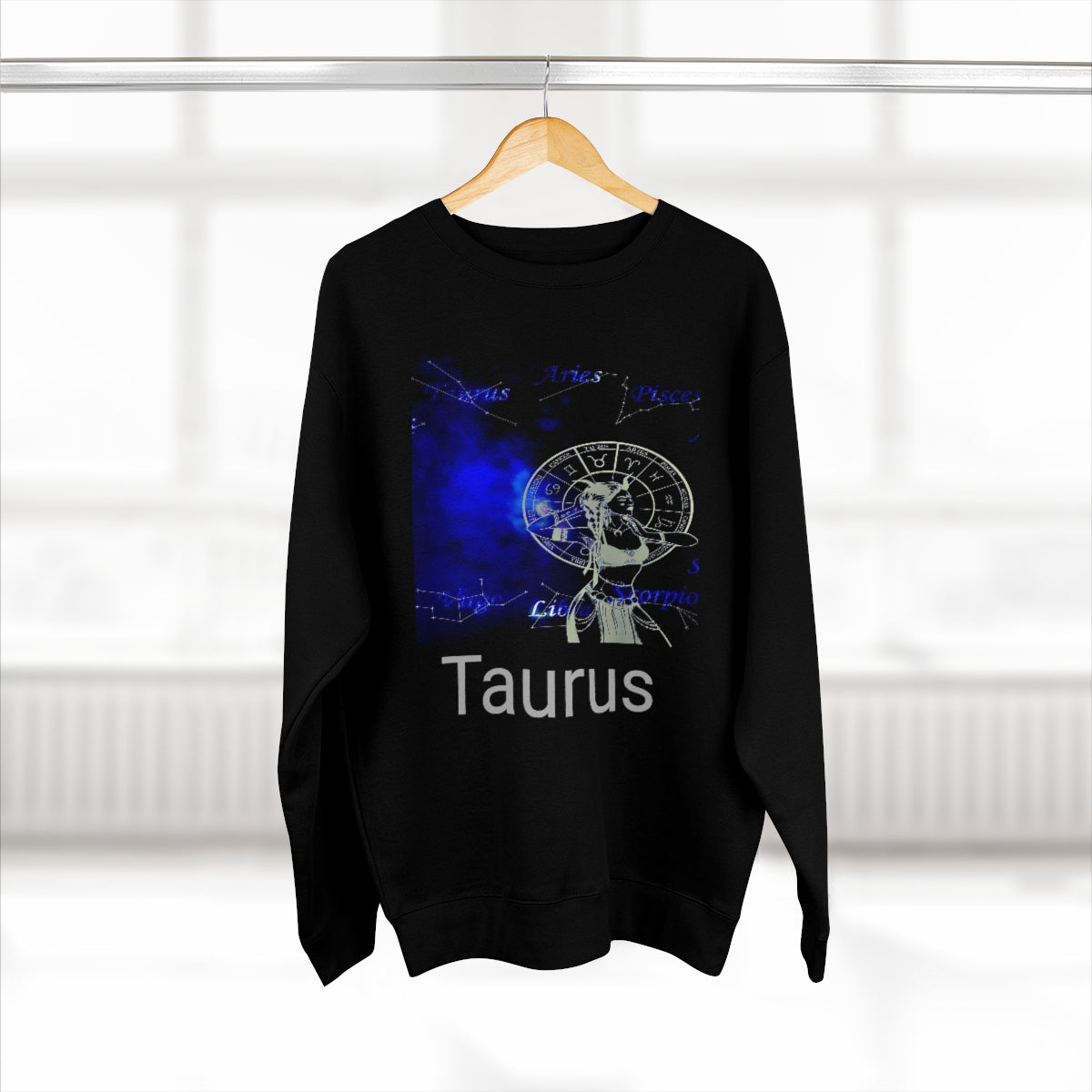 Taurus Woman Graphic Crewneck Sweatshirt Astrology Zodiac Celestial Mystical Crewneck Shirt,