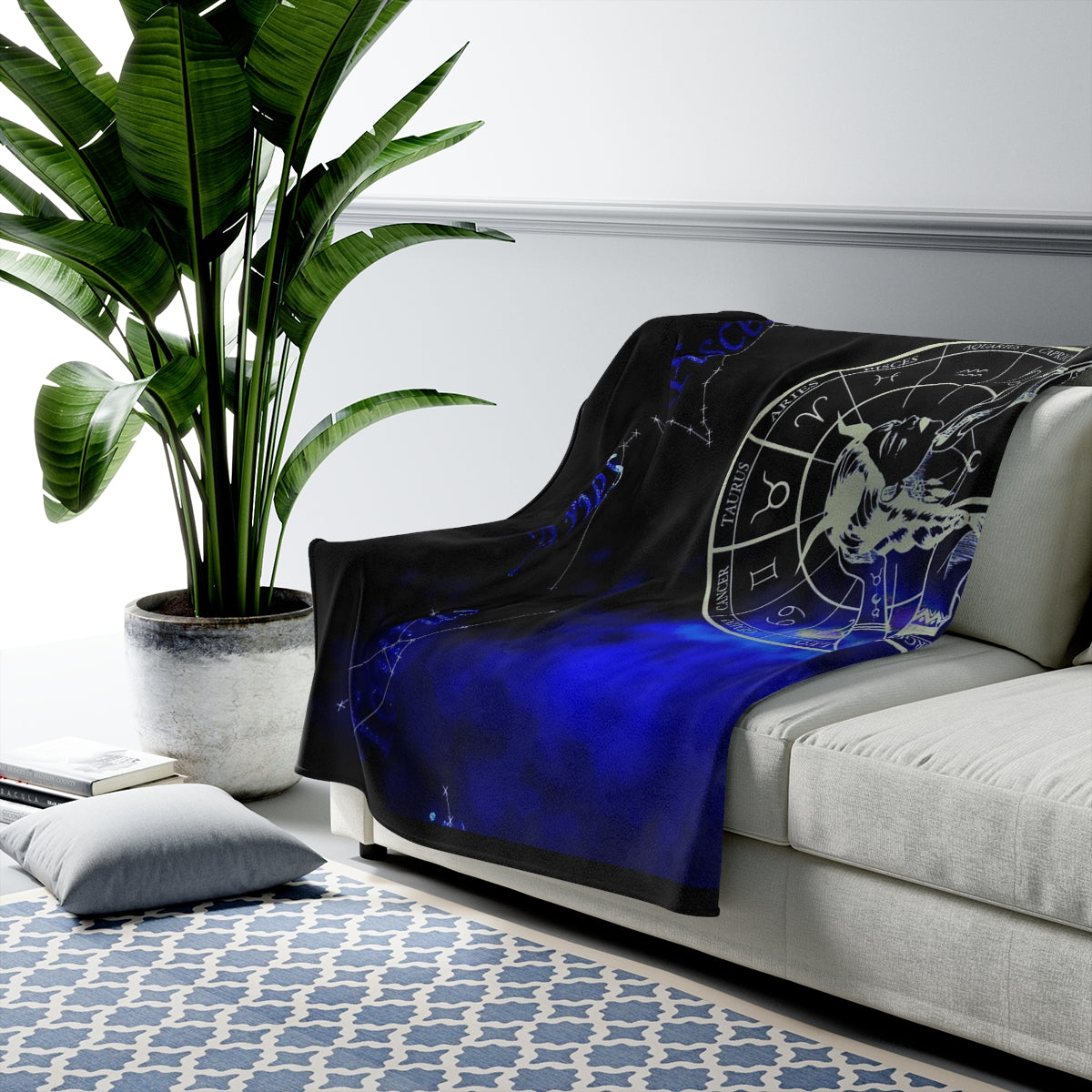 Taurus Throw Blanket Zodiac Sign Gift Celestial Soft Fleece Cozy Warm Blanket