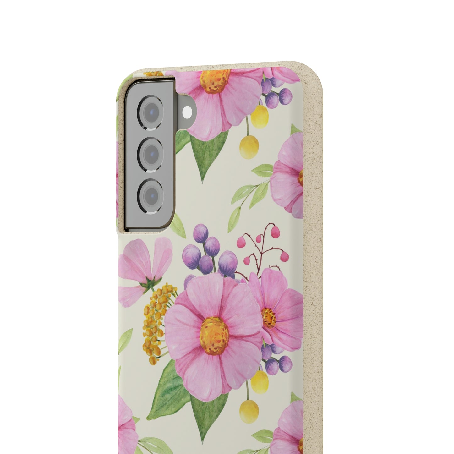 Floral Flower Tough Phone Case, Cute Cool Trendy Biodegradable Phone Case