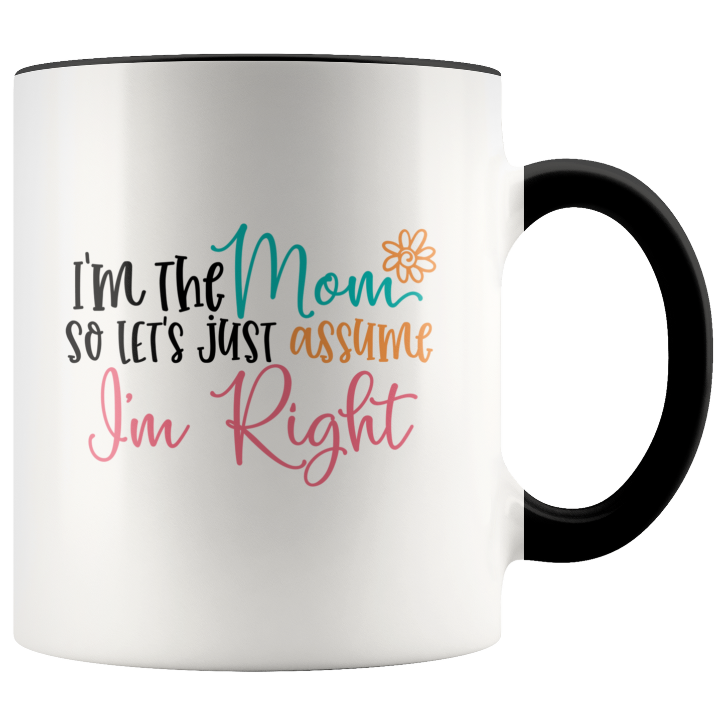 Funny Mom mug gift, I'm the Mom so Lets just assume I'm Right, Funny coffee mug cup