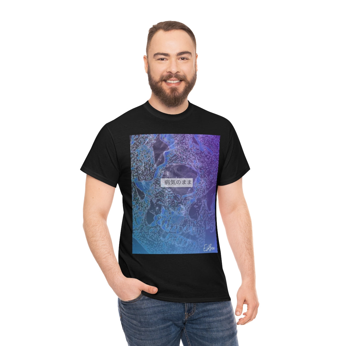 Goth Skull Abstract Print Shirt, Skeleton T-Shirt, Streetwear Fashion Clothes, Custom Unique Graphic Tee Unisex Short Sleeve Tee