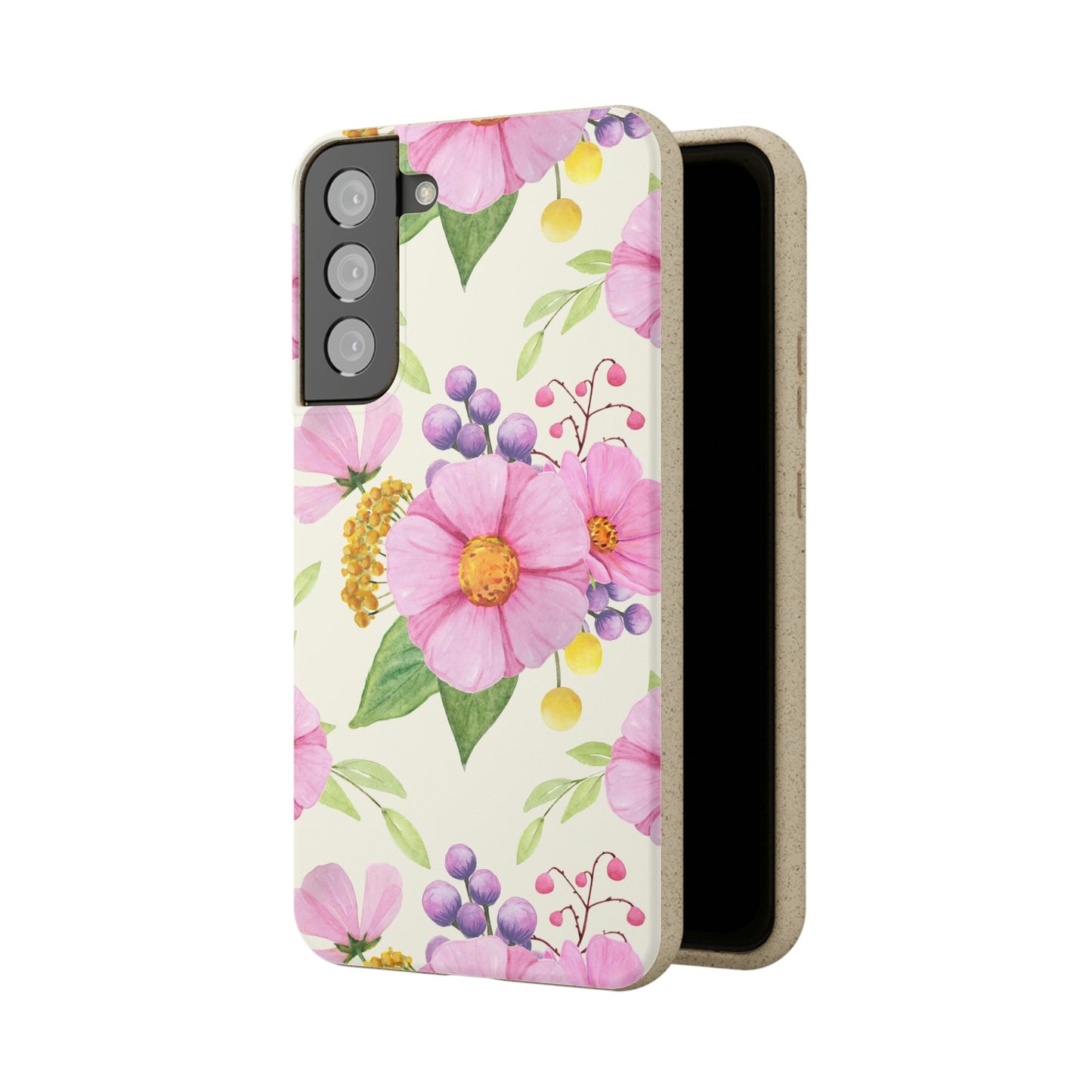 Floral Flower Tough Phone Case, Cute Cool Trendy Biodegradable Phone Case