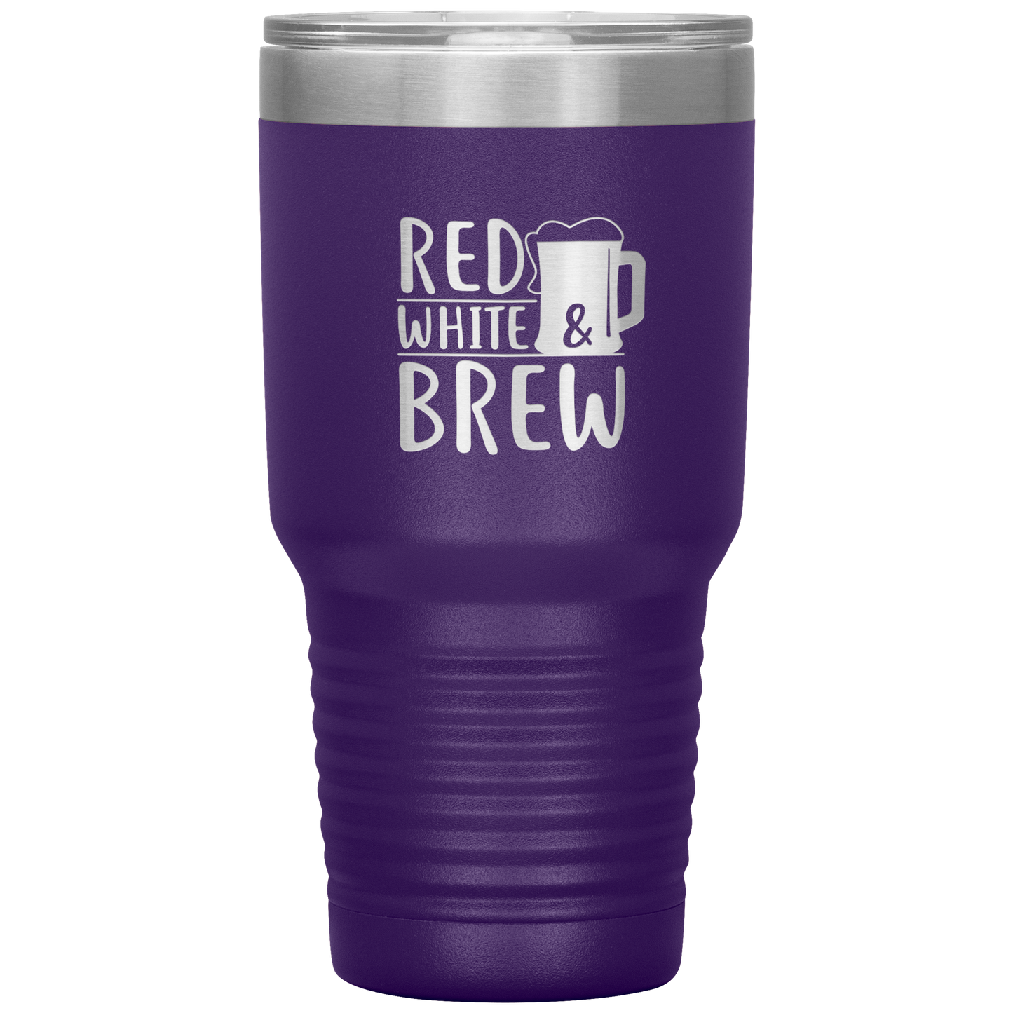 Funny Tumbler 4th of July Beer Tumbler 30 oz Red White Brew Tumbler Mug Cup