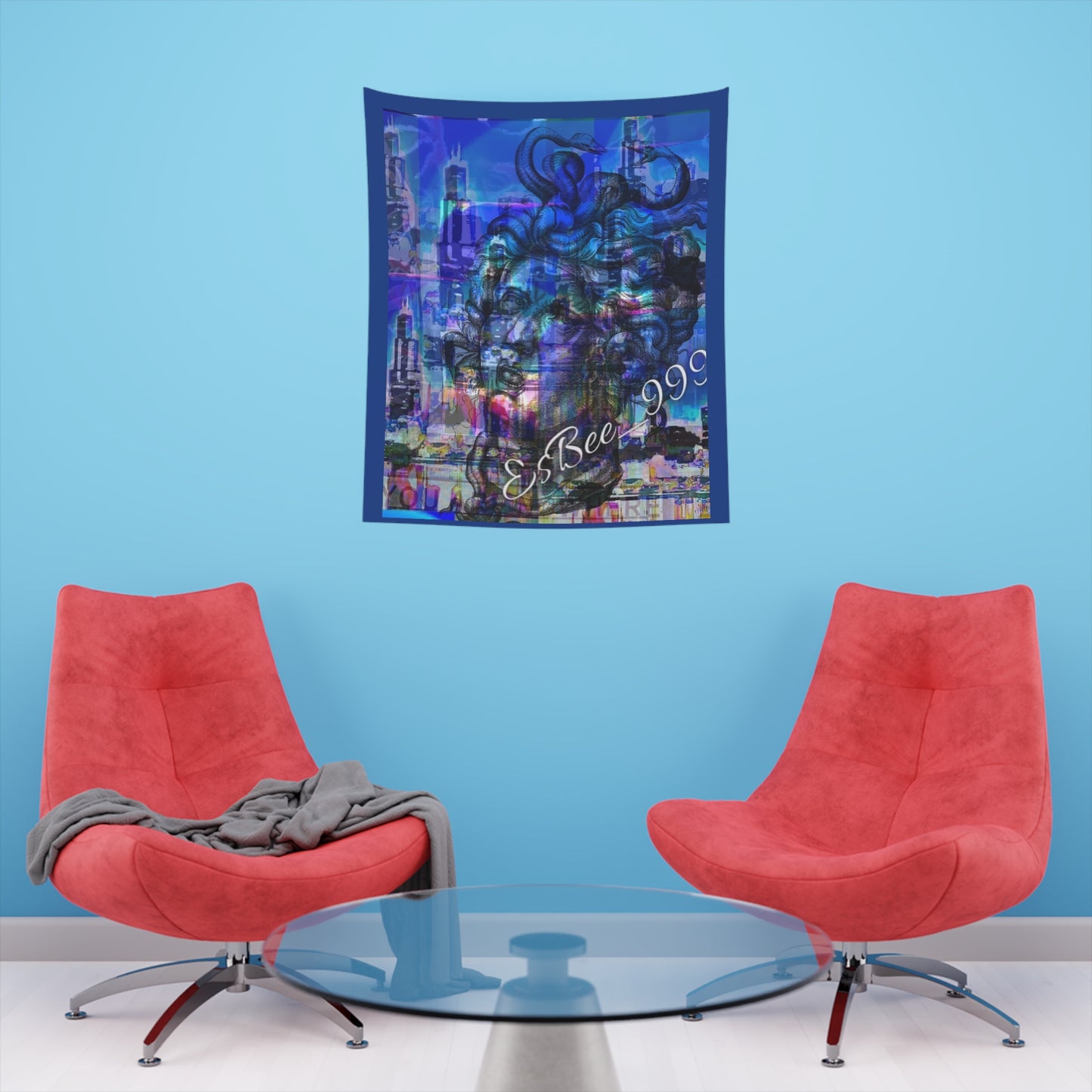 Medusa Wall Tapestry, Dark Academia Feminist Mythology Gothic Art, Halloween Wall Art