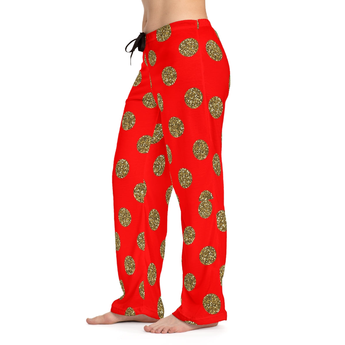 Women's Red Christmas Pajama Pants Loungewear, Cute Lounge Pants Holiday (AOP)