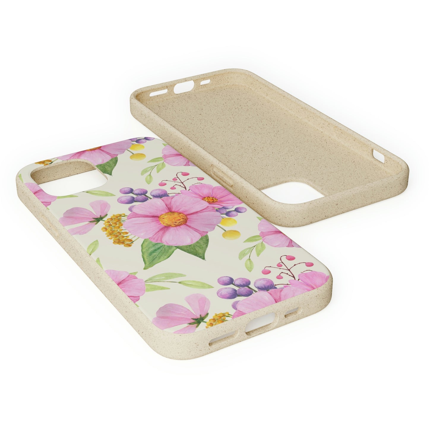 Floral Flower Tough Phone Case, Cute Cool Trendy Biodegradable Phone Case