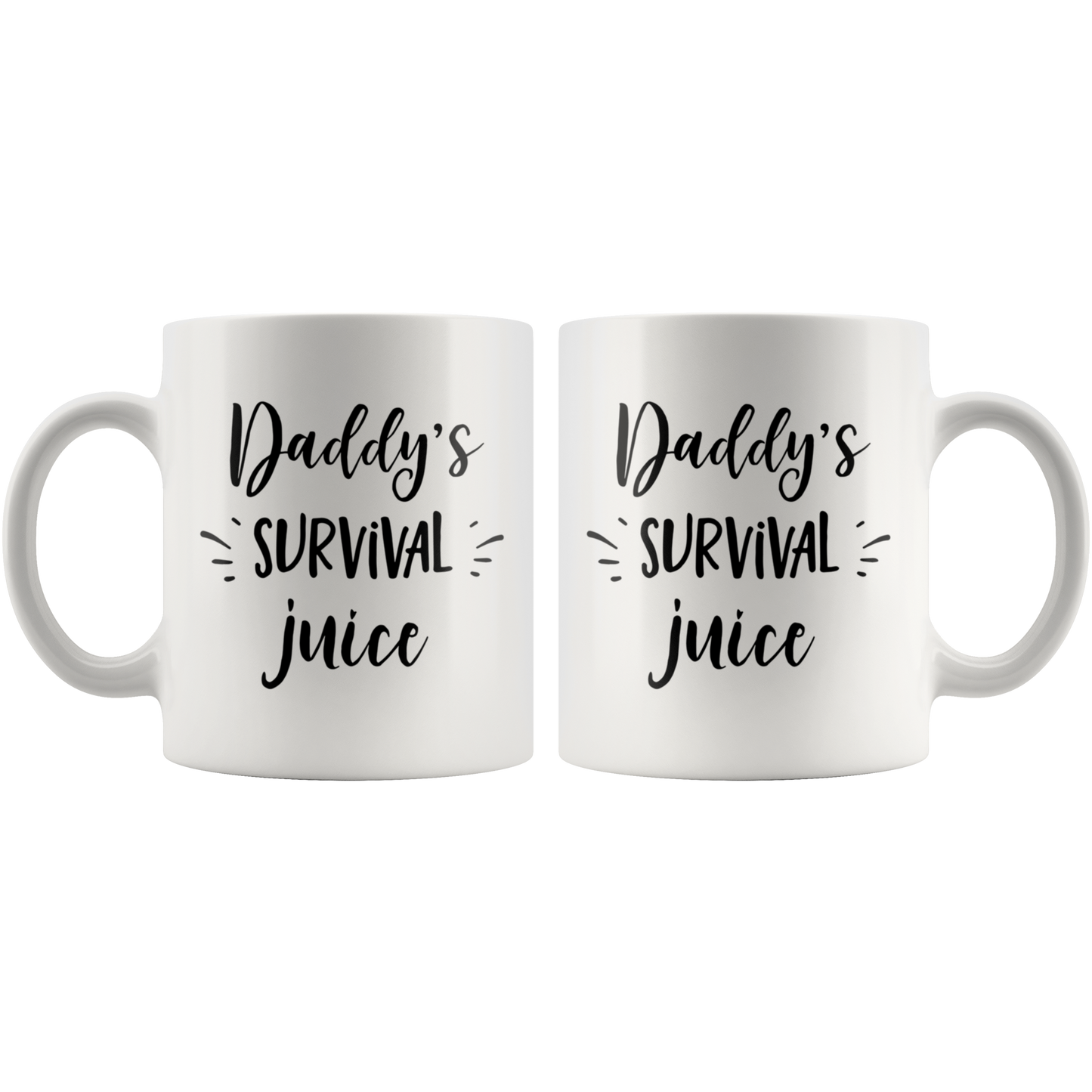 Fathers day gift Coffee mug funny gift for Dad Daddy Men Custom Daddy's survival juice