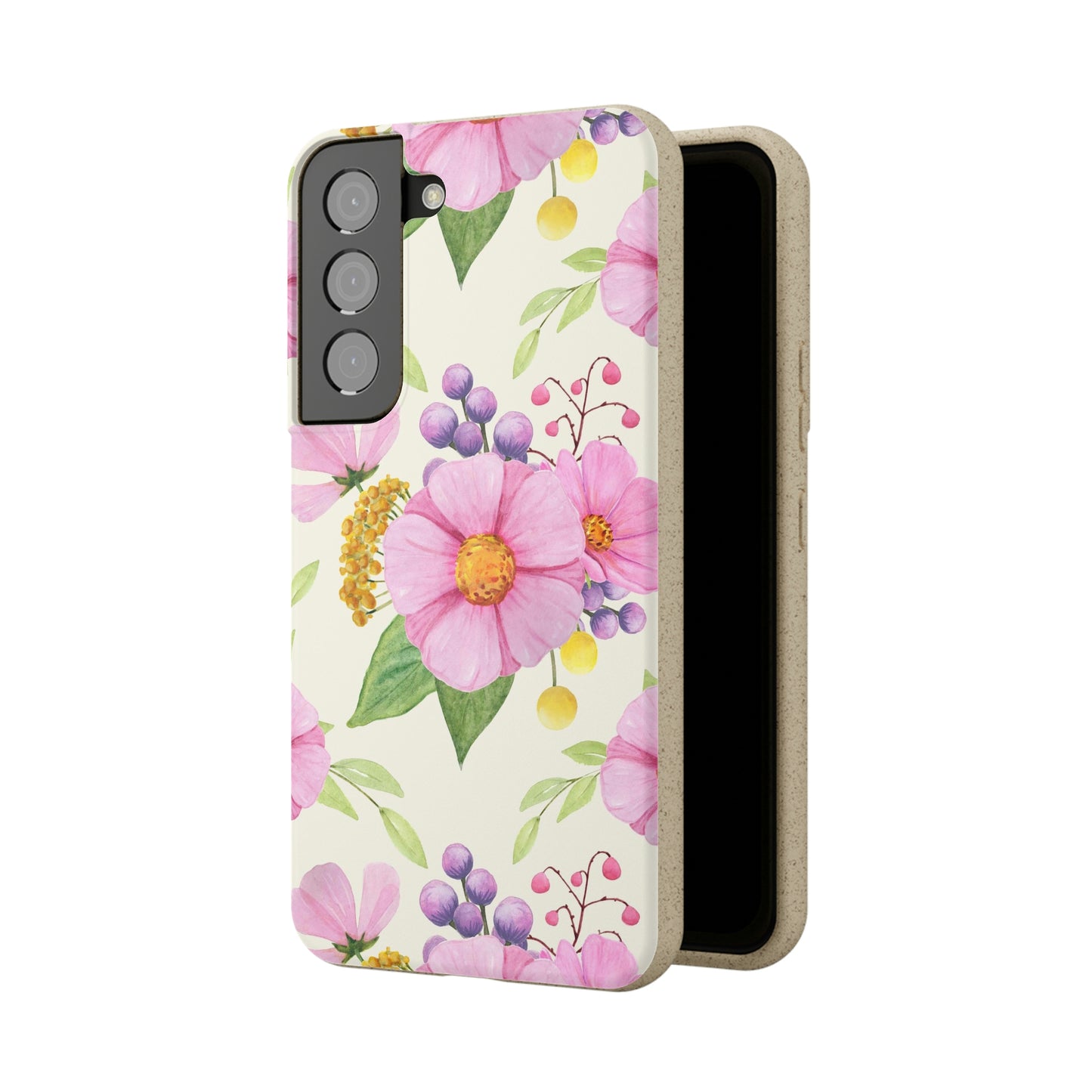 Floral Flower Tough Phone Case, Cute Cool Trendy Biodegradable Phone Case
