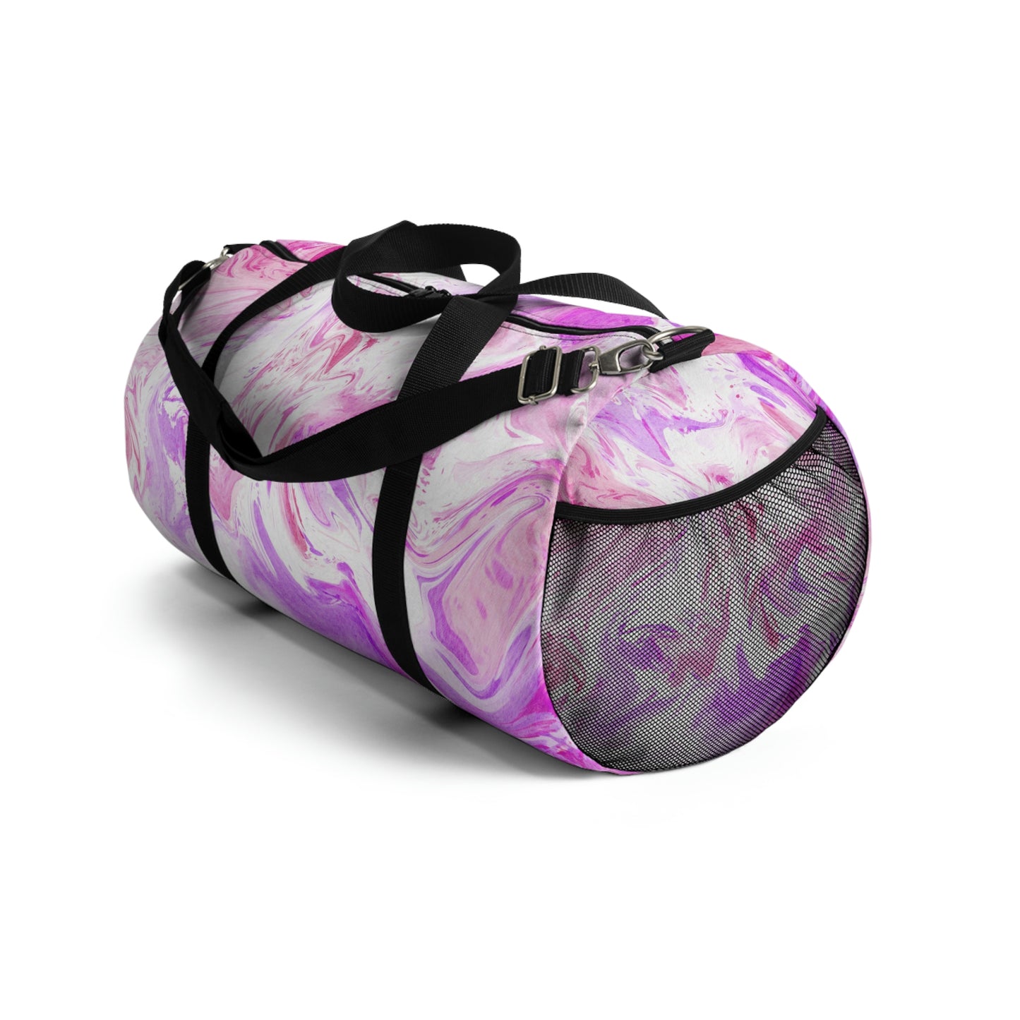 Pink Tie Dye Duffle Bag, Weekender Duffle Bag, Carry-on Travel Overnight Canvas Duffel Bag