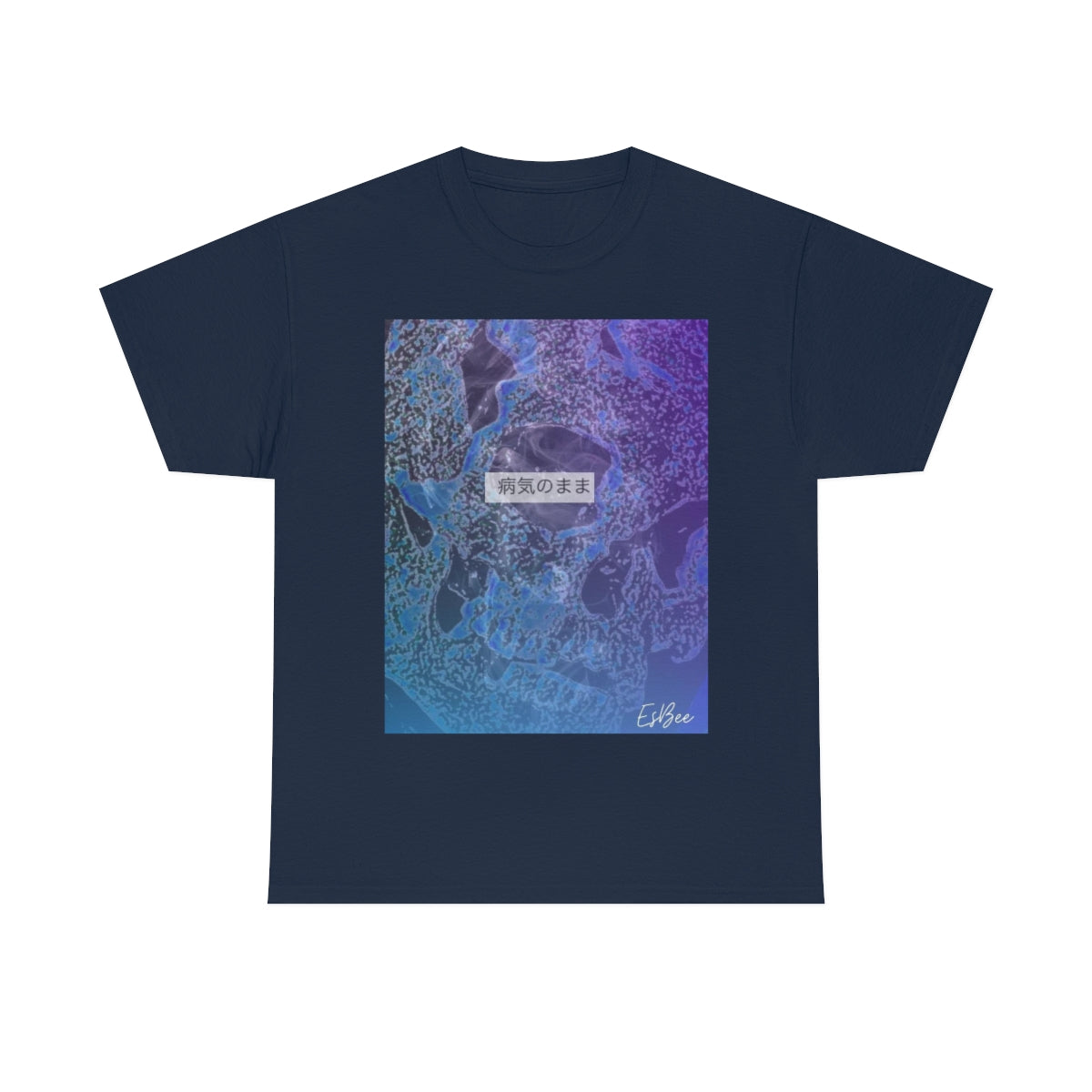 Goth Skull Abstract Print Shirt, Skeleton T-Shirt, Streetwear Fashion Clothes, Custom Unique Graphic Tee Unisex Short Sleeve Tee