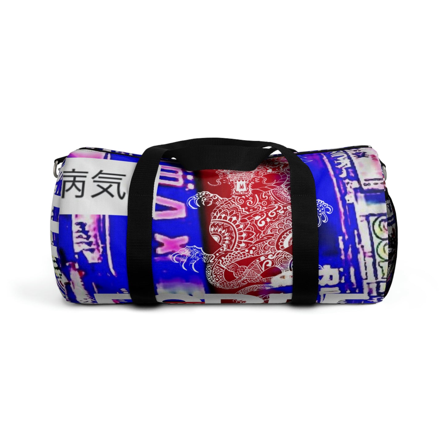 Tokyo Japanese Abstract Duffle Bag, Weekender Bag, Carry on Travel Overnight Canvas