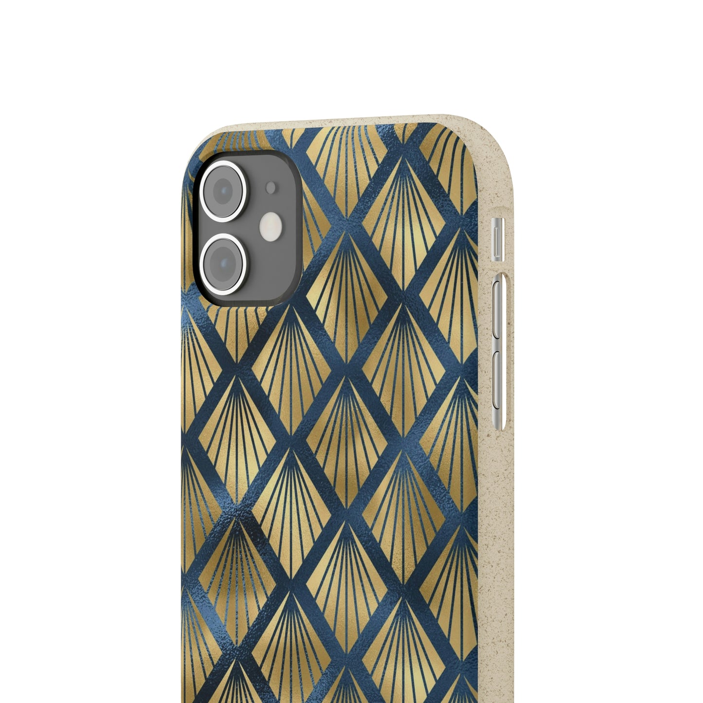 Blue and Gold Eco-Friendly Biodegradable Phone Case: Protect Your Device & the Planet"