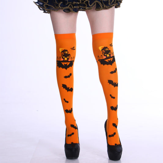 Halloween Thigh High Colorful Stocking Socks For Women