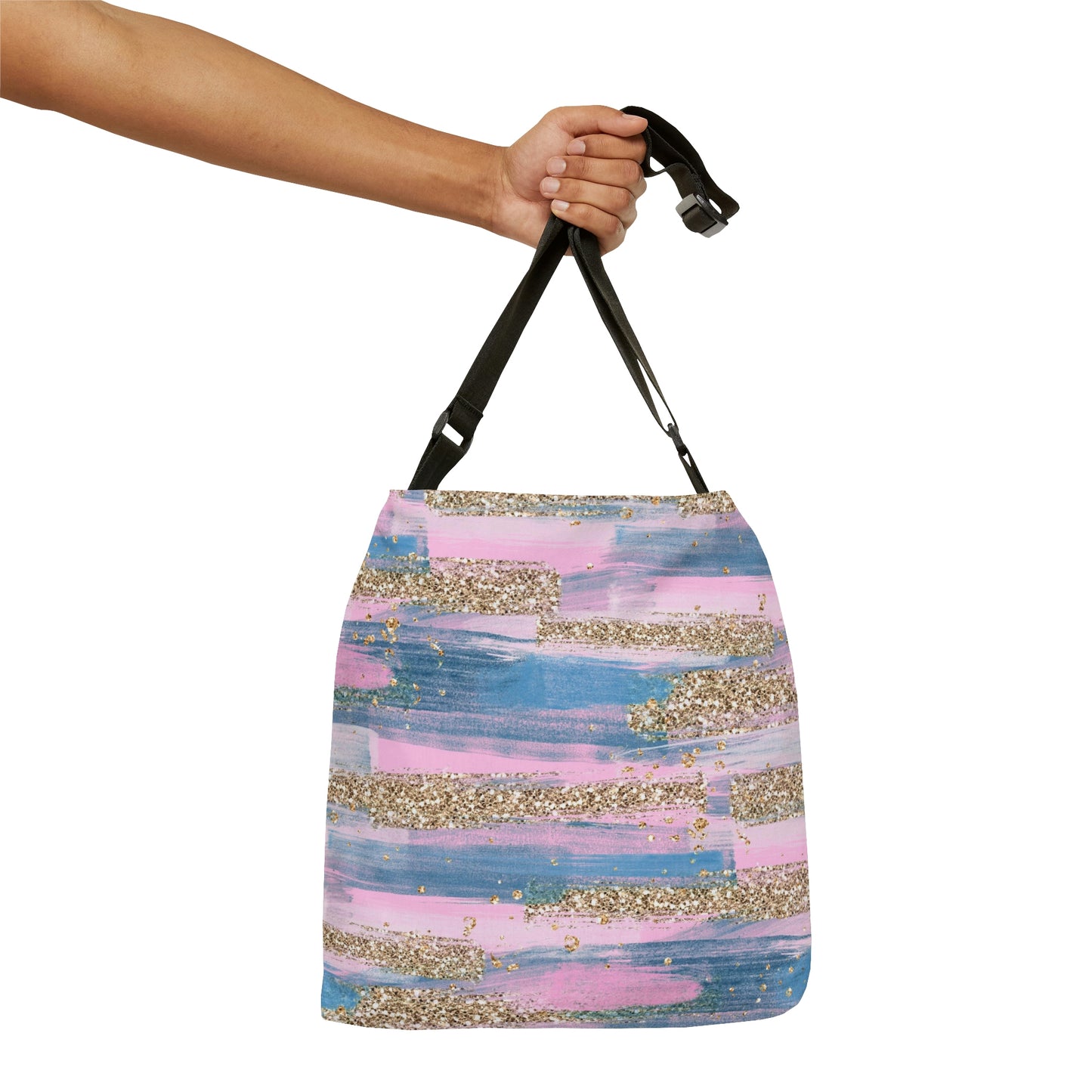 Glitter Weekender Bag for Women, Glitter Tote Bag, Adjustable Zippered Tote Bag With Pockets, Tote Bag Canvas