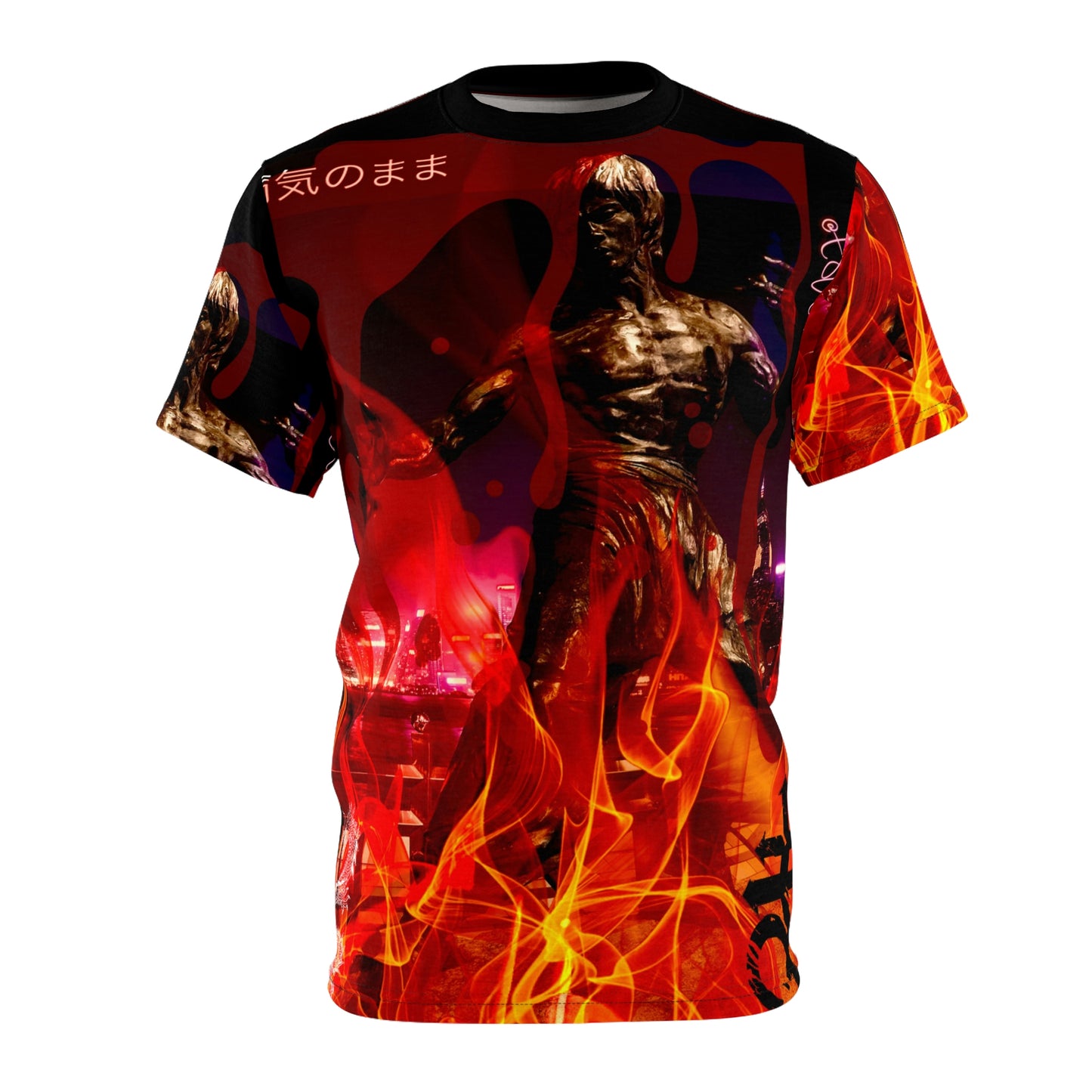 Bruce Lee Vintage Graphic T-Shirt Japanese Symbol Goth Y2k Punk Alternative Streetwear Unisex