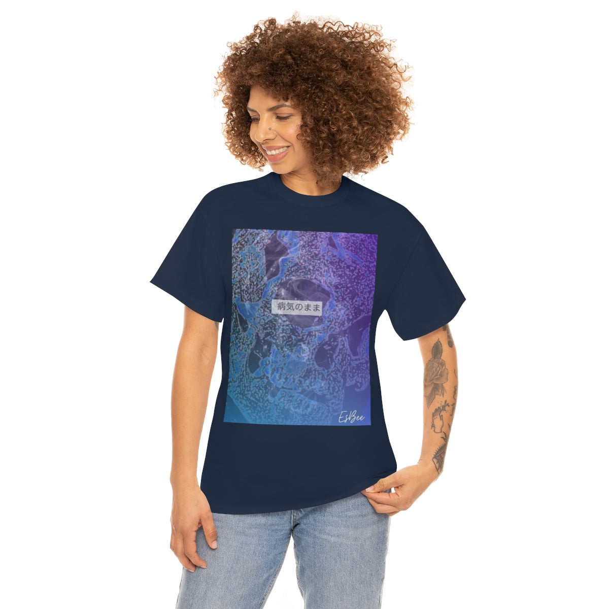Goth Skull Abstract Print Shirt, Skeleton T-Shirt, Streetwear Fashion Clothes, Custom Unique Graphic Tee Unisex Short Sleeve Tee