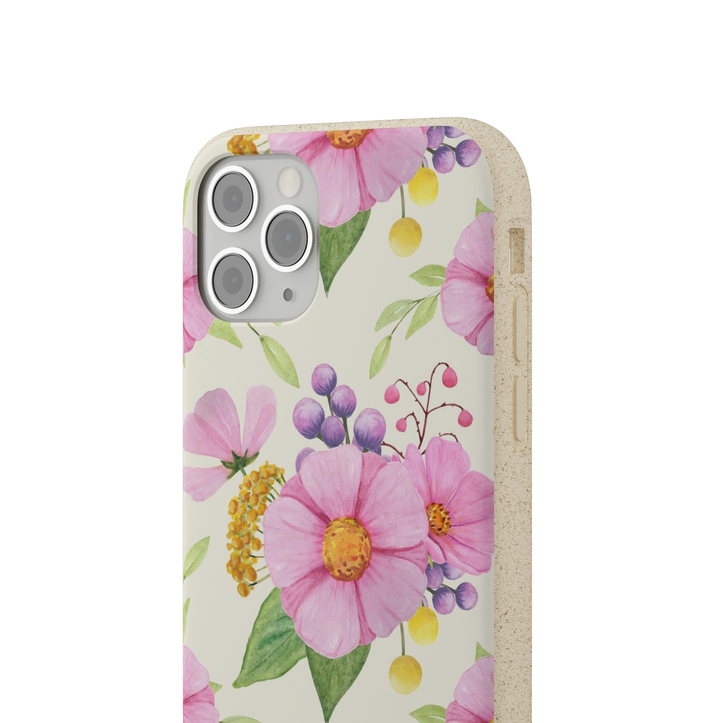 Floral Flower Tough Phone Case, Cute Cool Trendy Biodegradable Phone Case