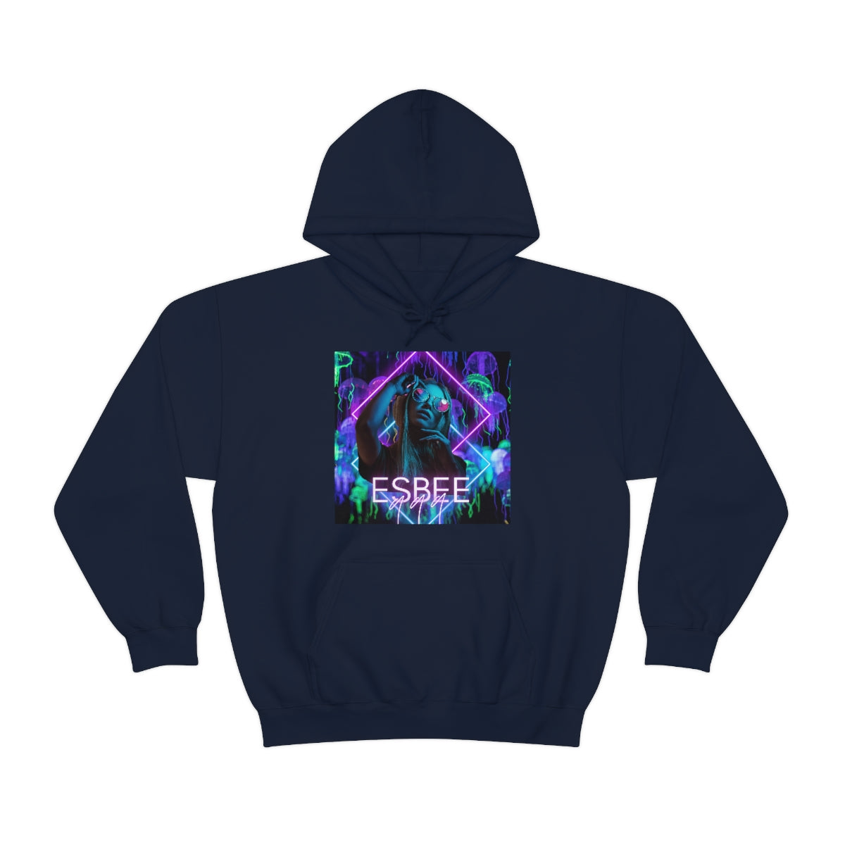 Surreal Graphic Hoodie Retro Y2k Holographic Neon Hoodie Sweatshirt 90's Trendy