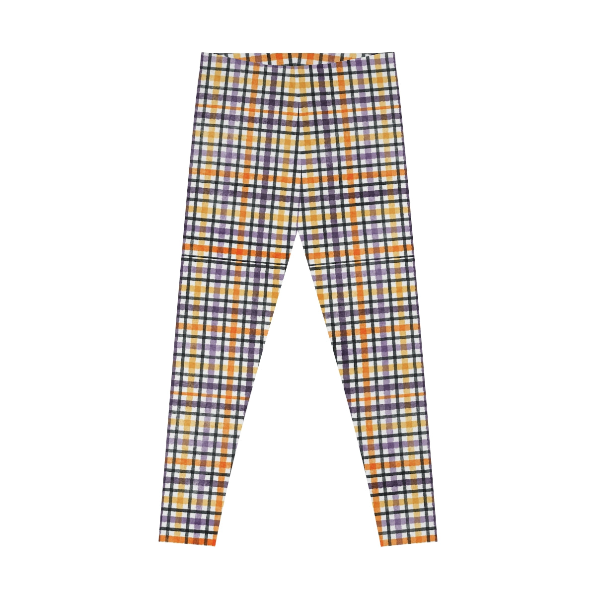 Ladies Trendy Plaid Check Stretchy Leggings Yoga Gym Streetwear