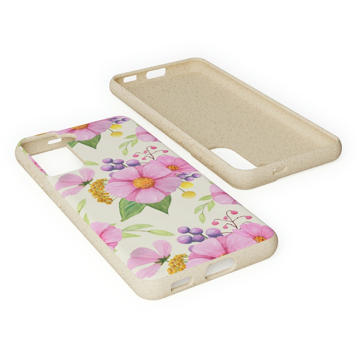 Floral Flower Tough Phone Case, Cute Cool Trendy Biodegradable Phone Case