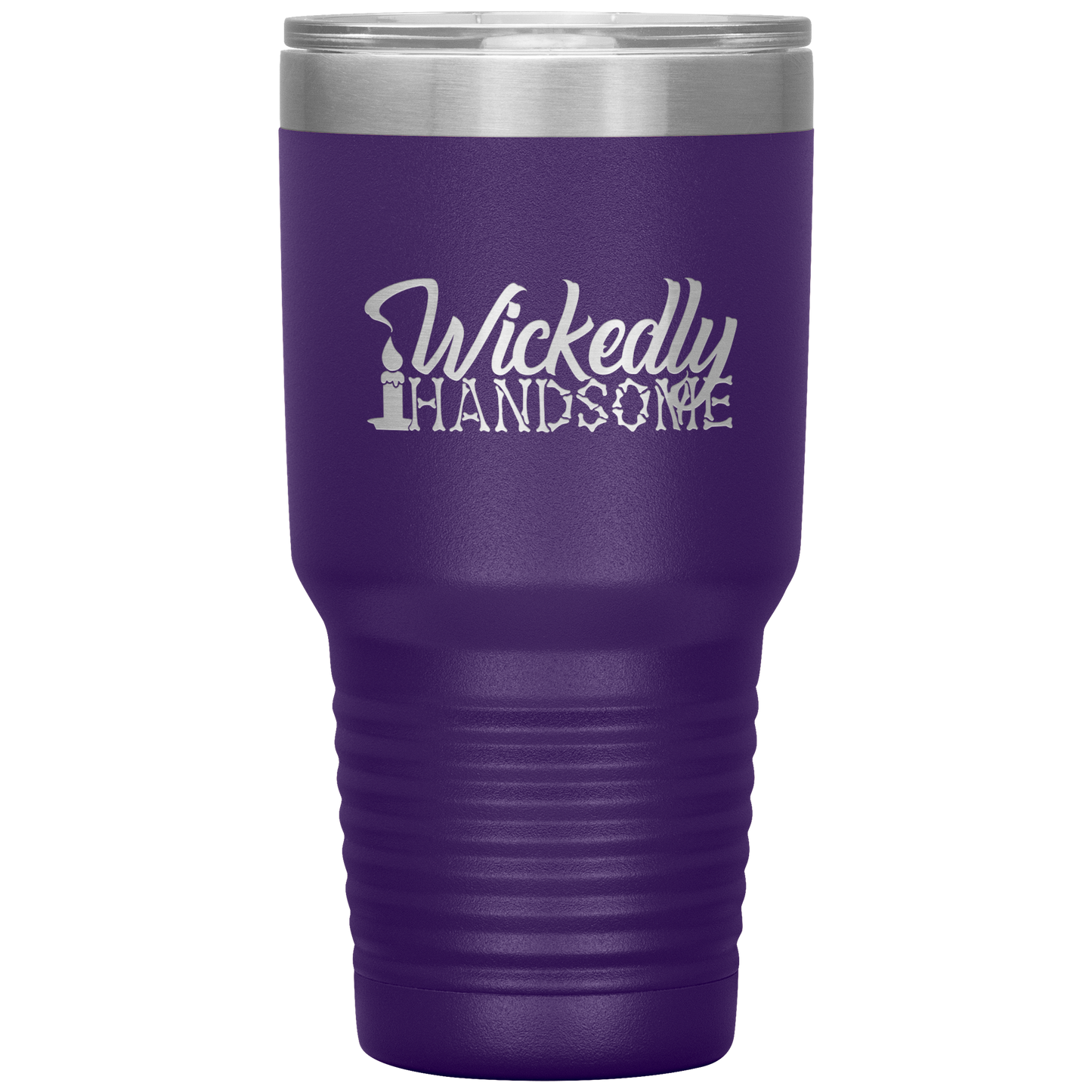 Halloween Tumbler Wickedly Handsome Funny Tumbler 30 oz Insulated Tumbler Mug Cup Gift