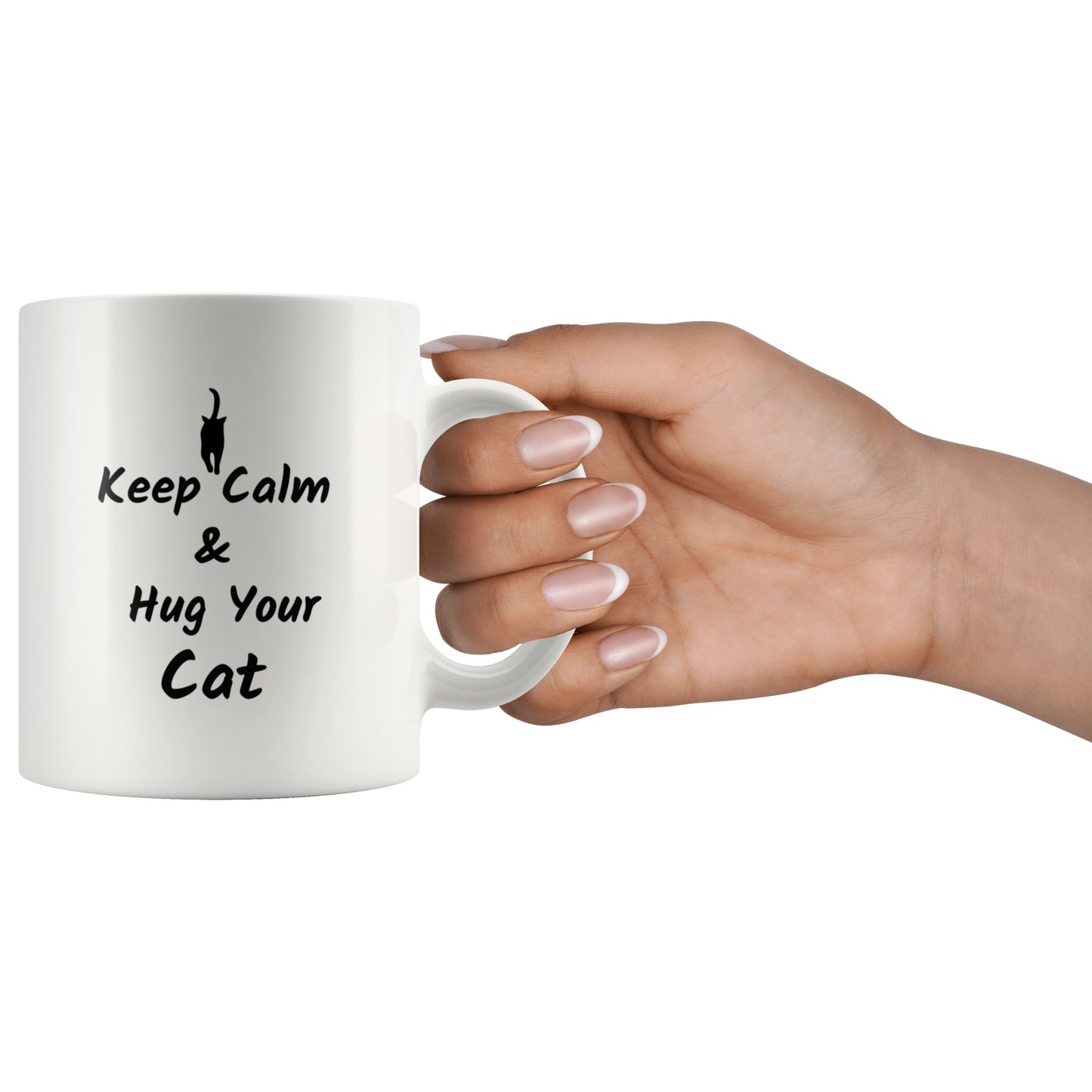 Cat Coffee Mug Cat Lover Gift Cat Mom Cat Dad Hug your Cat Custom Mug Birthday gift