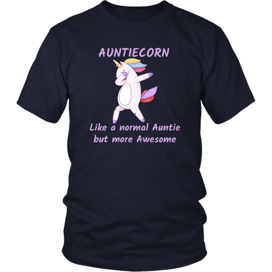 Auntie T-Shirt Auntiecorn Funny Unicorn Shirt for Women Sister Aunt Gift