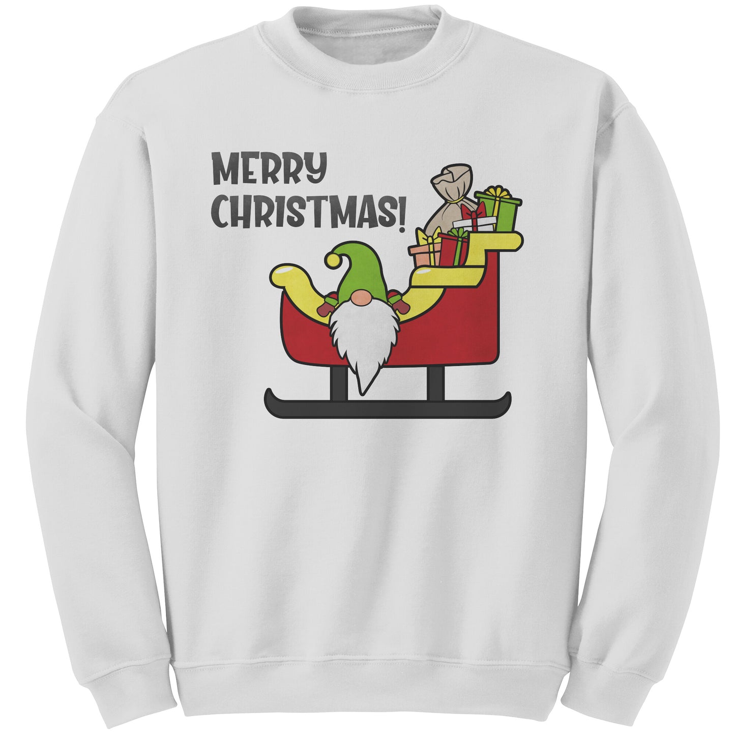 Merry Christmas Gnome Crewneck Winter Sweatshirt