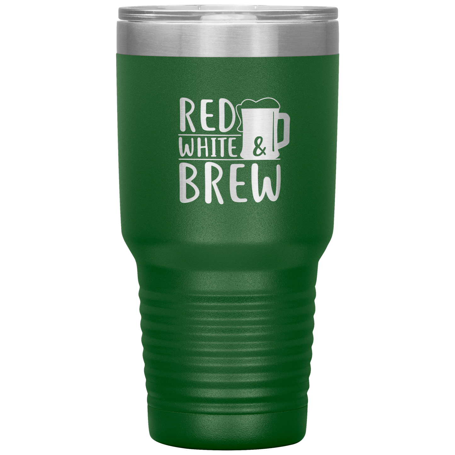 Funny Tumbler 4th of July Beer Tumbler 30 oz Red White Brew Tumbler Mug Cup