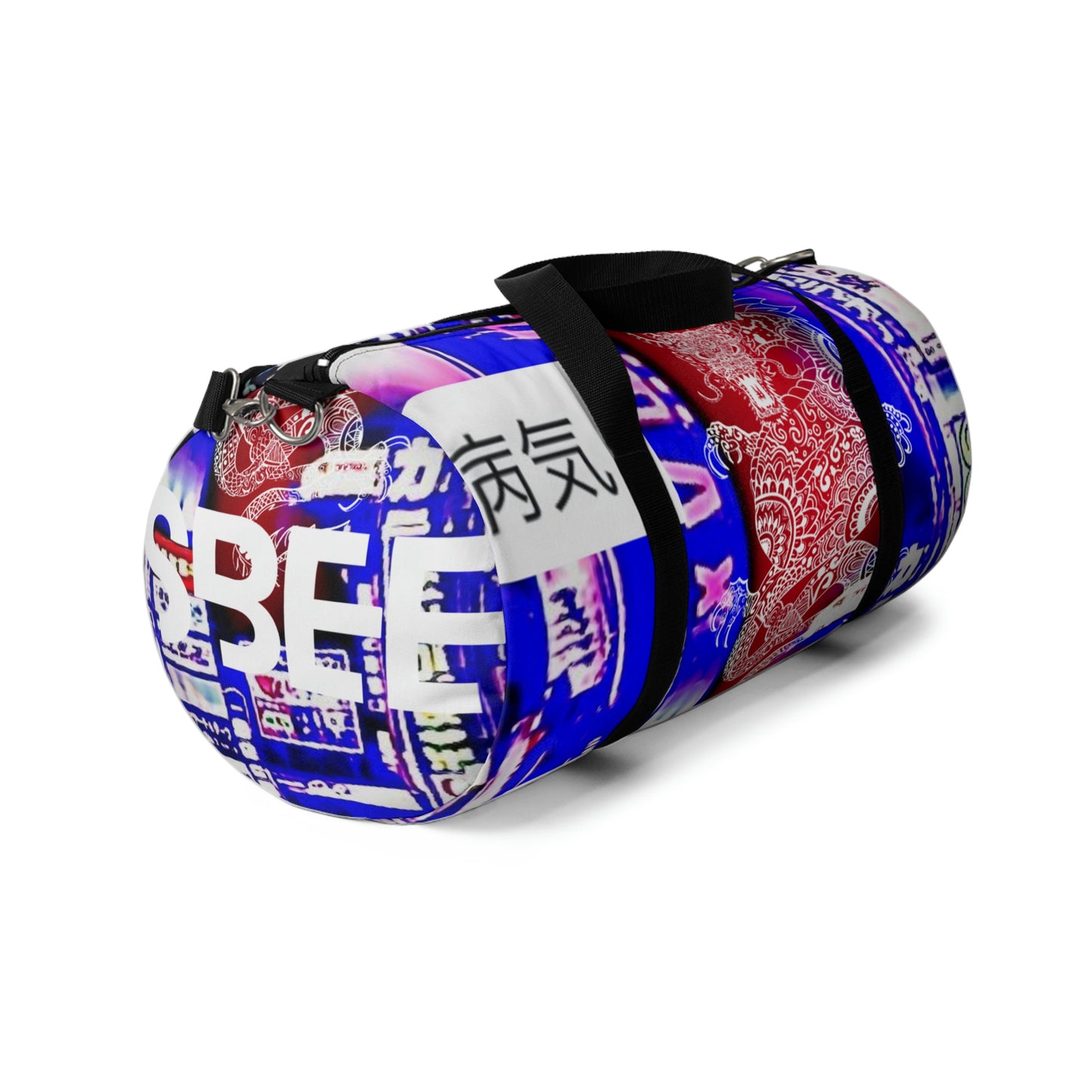 Tokyo Japanese Abstract Duffle Bag, Weekender Bag, Carry on Travel Overnight Canvas