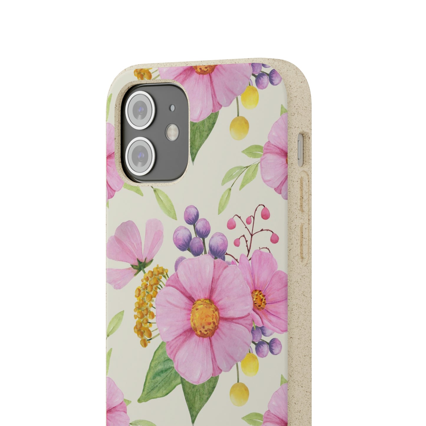 Floral Flower Tough Phone Case, Cute Cool Trendy Biodegradable Phone Case