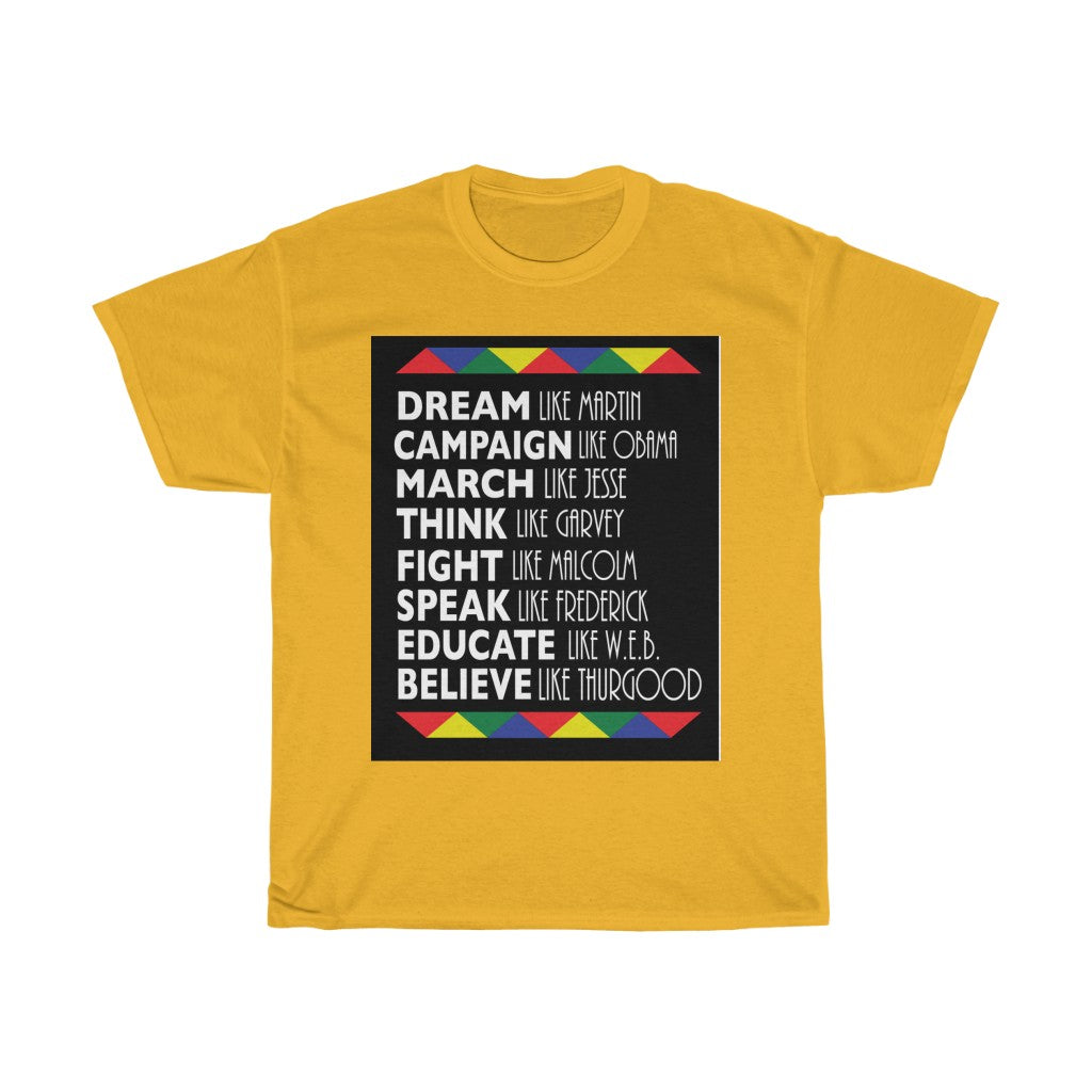 Black History Tee shirt African American Men Unisex Heavy Cotton T-shirt