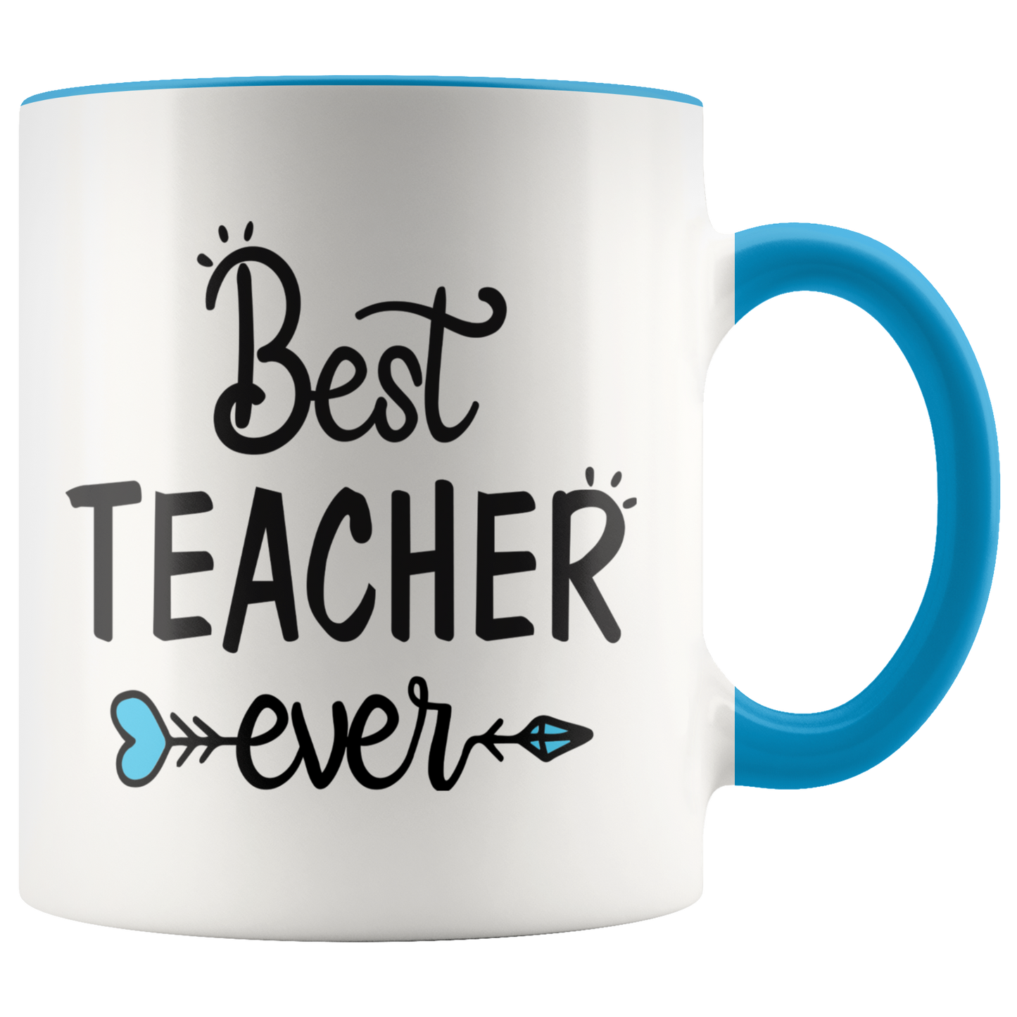 Best Teacher Ever Coffee mug Color accent mugs Teacher gift
