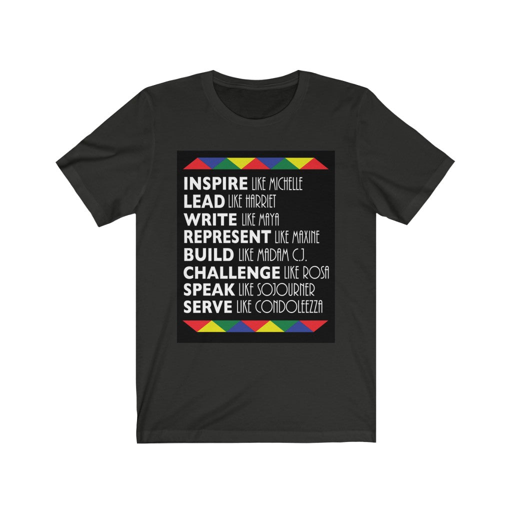 Black Women in History Tee Shirt Black History T-shirt African American Unisex Jersey Short Sleeve Tee