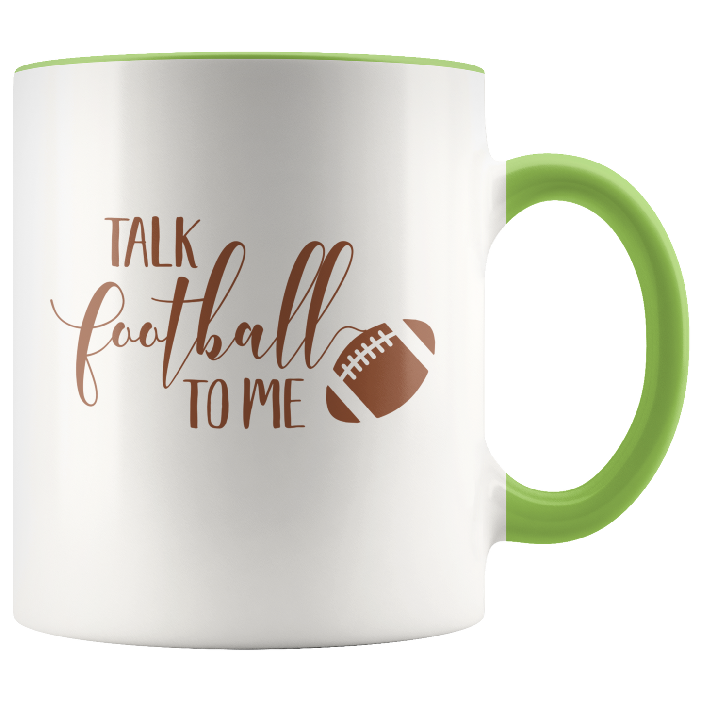 Talk Football to Me Coffee Mug Football Mom Football Dad Football Lover Custom Accent Mug