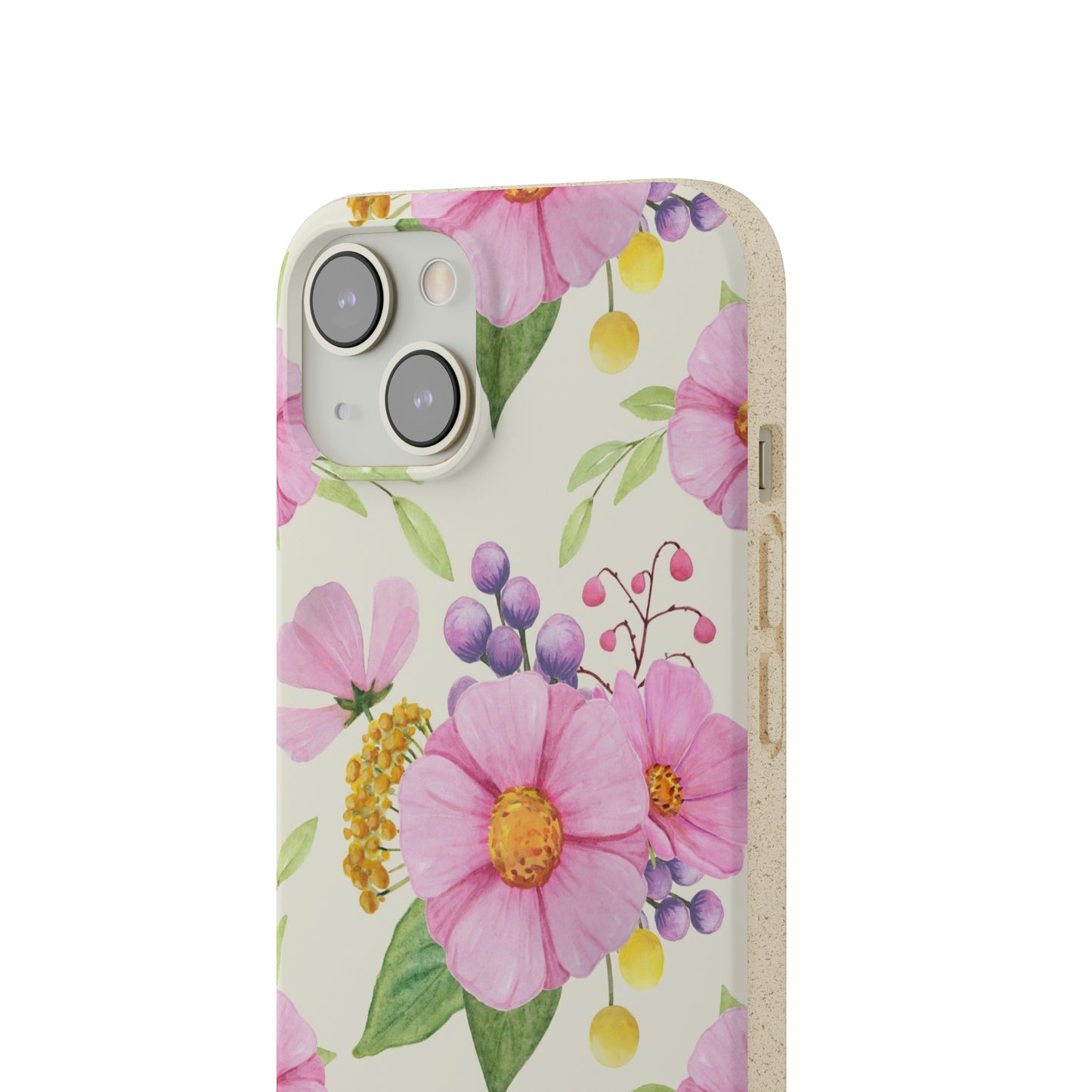Floral Flower Tough Phone Case, Cute Cool Trendy Biodegradable Phone Case