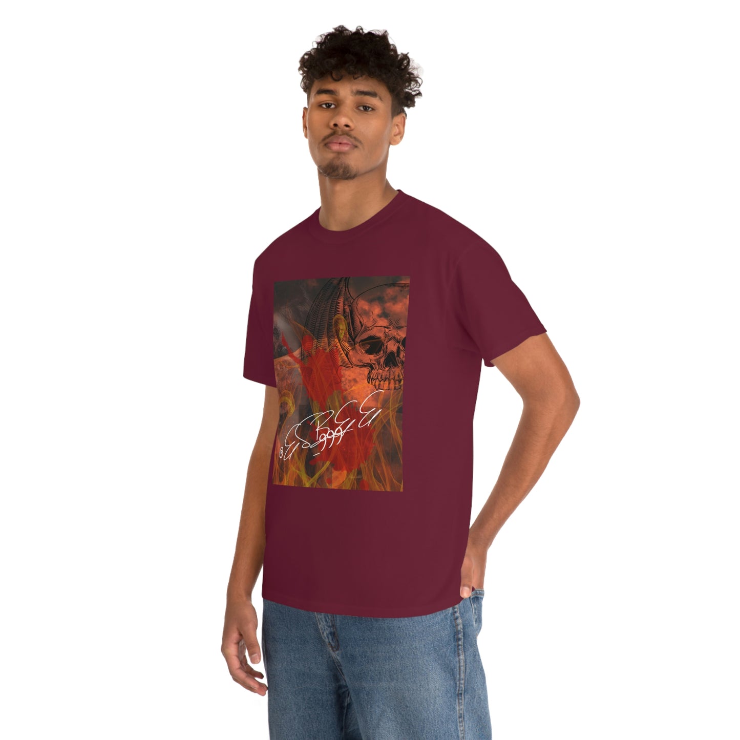 Grunge Abstract Gothic Skull Graphic Streetwear Unisex Crew Neck, Alternative