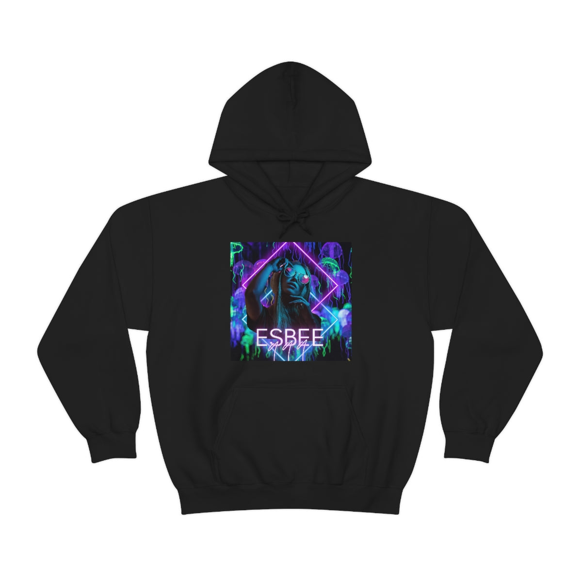 Surreal Graphic Hoodie Retro Y2k Holographic Neon Hoodie Sweatshirt 90's Trendy