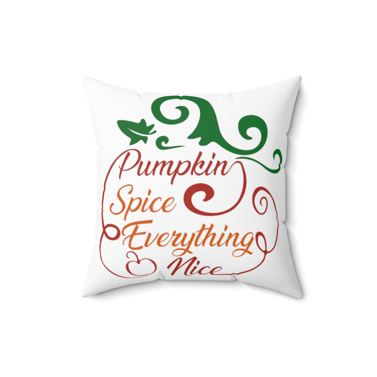 Pumpkin Spice Fall Autumn Throw Pillow Covers, Decorative Pillow Case, Accent Couch Sofa Pillow, Spun Polyester Square
