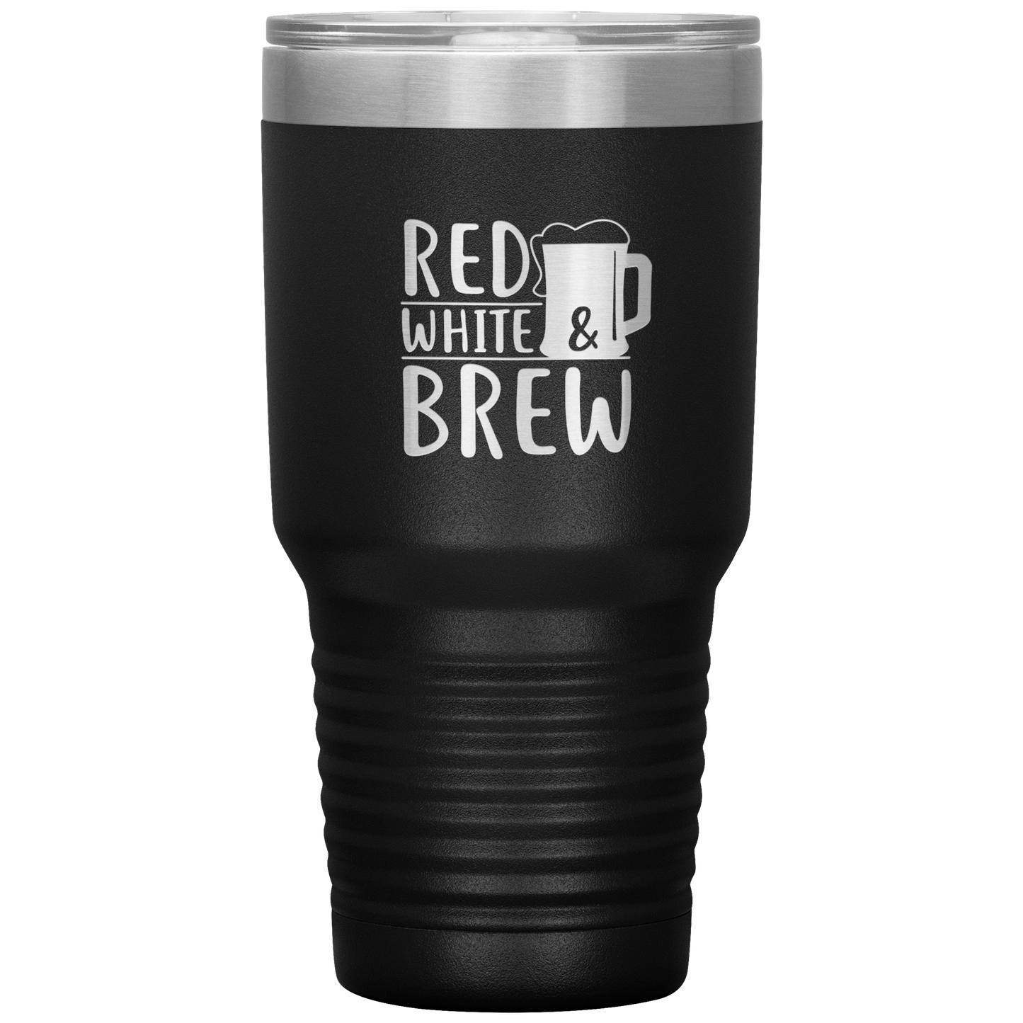 Funny Tumbler 4th of July Beer Tumbler 30 oz Red White Brew Tumbler Mug Cup