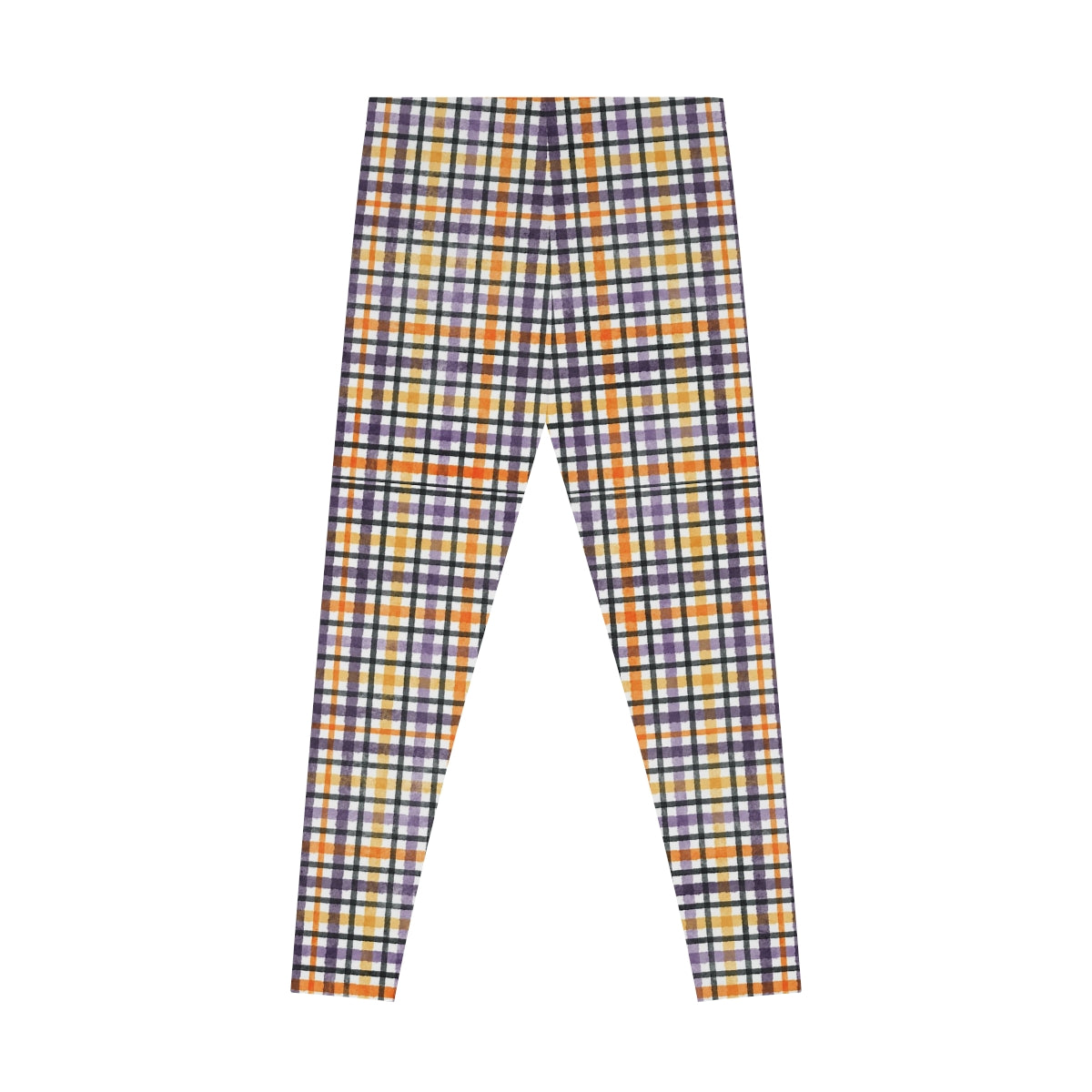 Ladies Trendy Plaid Check Stretchy Leggings Yoga Gym Streetwear