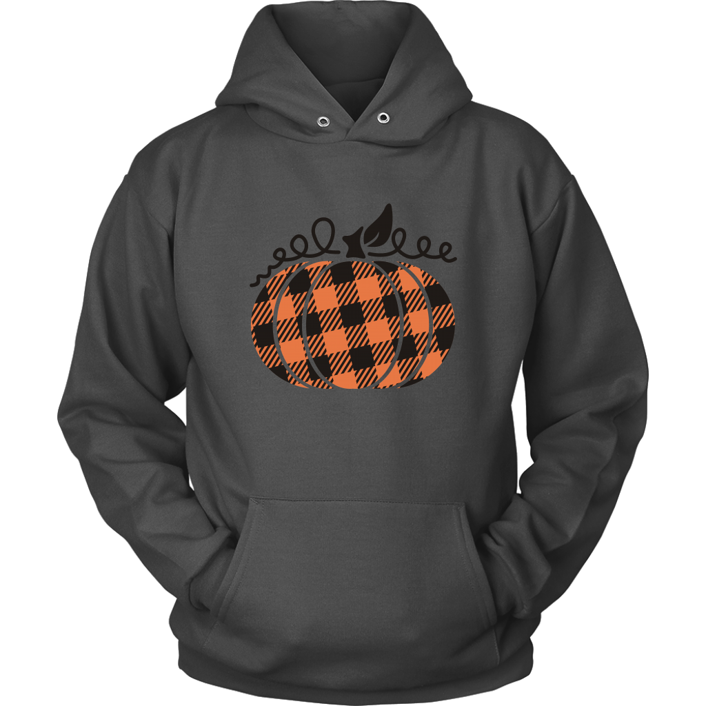 Fall Hoodie For Women, Bufalo Check Pumpkin, Fall Clothing, Winter Hoodie, Custom Hoodie