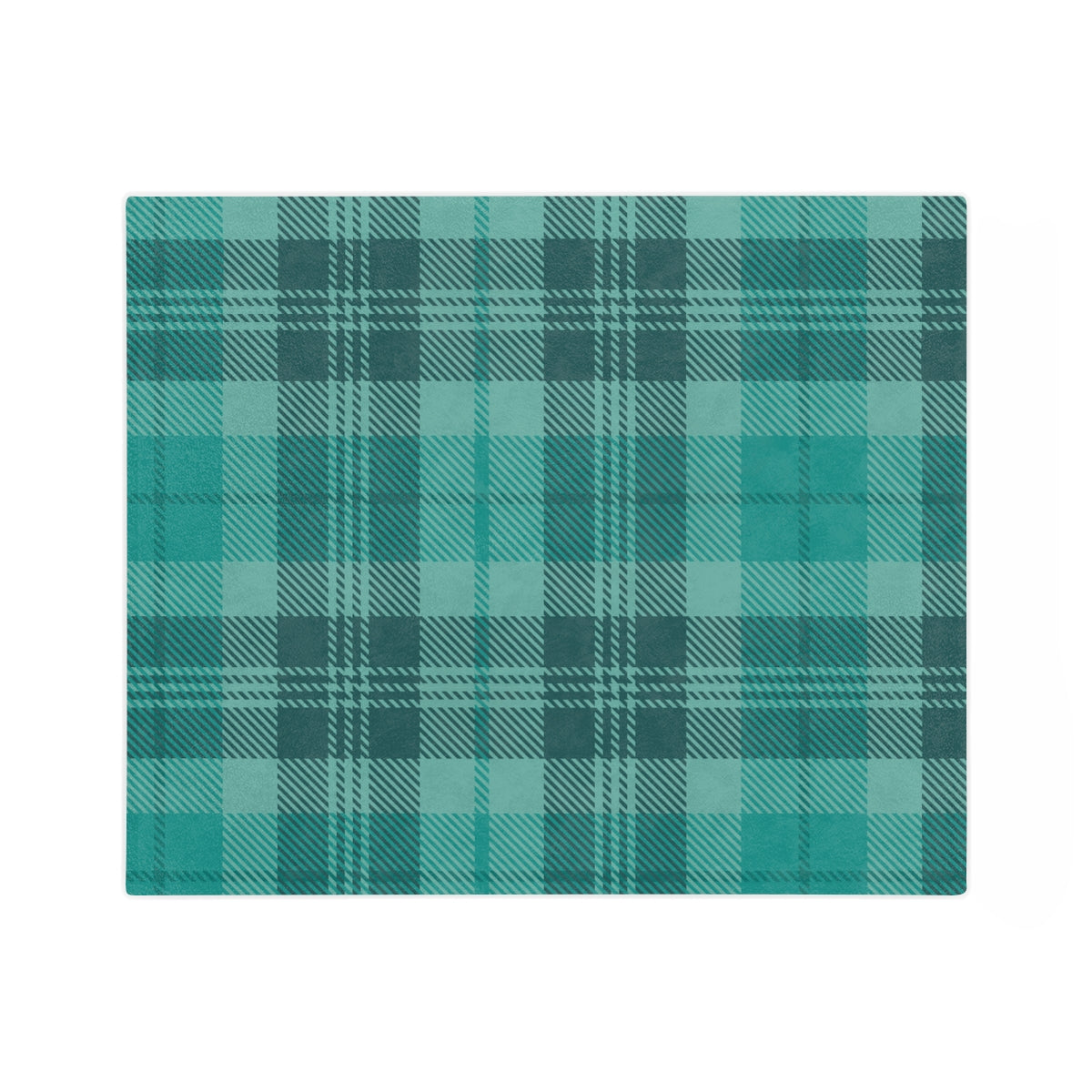 Green Plaid Throw Blanket, Check Fleece Blanket, Minky Blanket Adult, Velveteen, Cute Plush Blanket