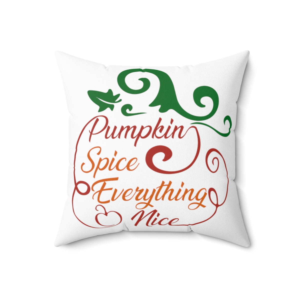 Pumpkin Spice Fall Autumn Throw Pillow Covers, Decorative Pillow Case, Accent Couch Sofa Pillow, Spun Polyester Square