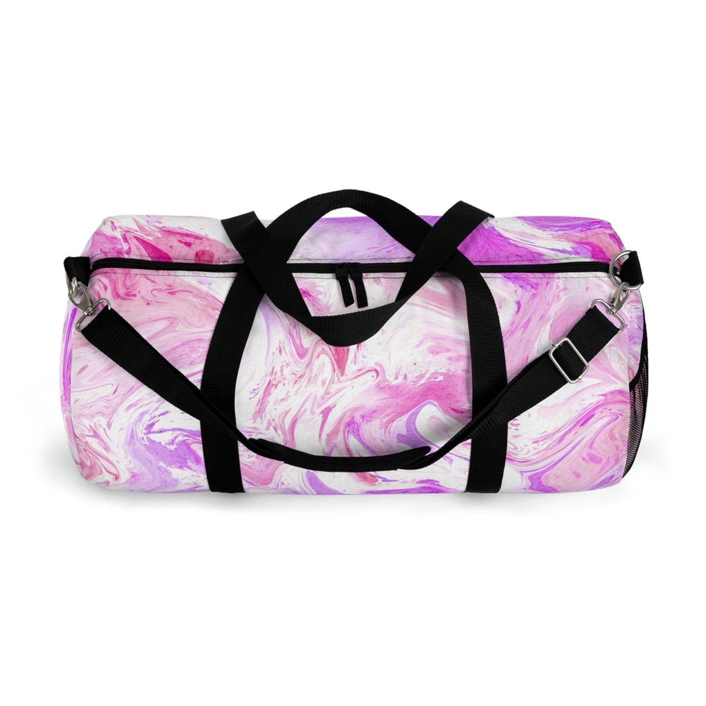 Pink Tie Dye Duffle Bag, Weekender Duffle Bag, Carry-on Travel Overnight Canvas Duffel Bag