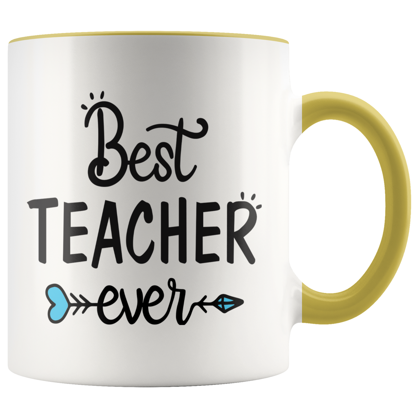Best Teacher Ever Coffee mug Color accent mugs Teacher gift