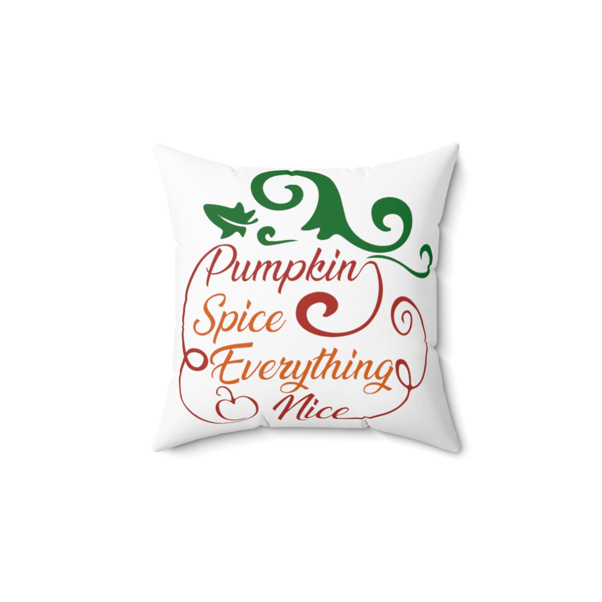 Pumpkin Spice Fall Autumn Throw Pillow Covers, Decorative Pillow Case, Accent Couch Sofa Pillow, Spun Polyester Square