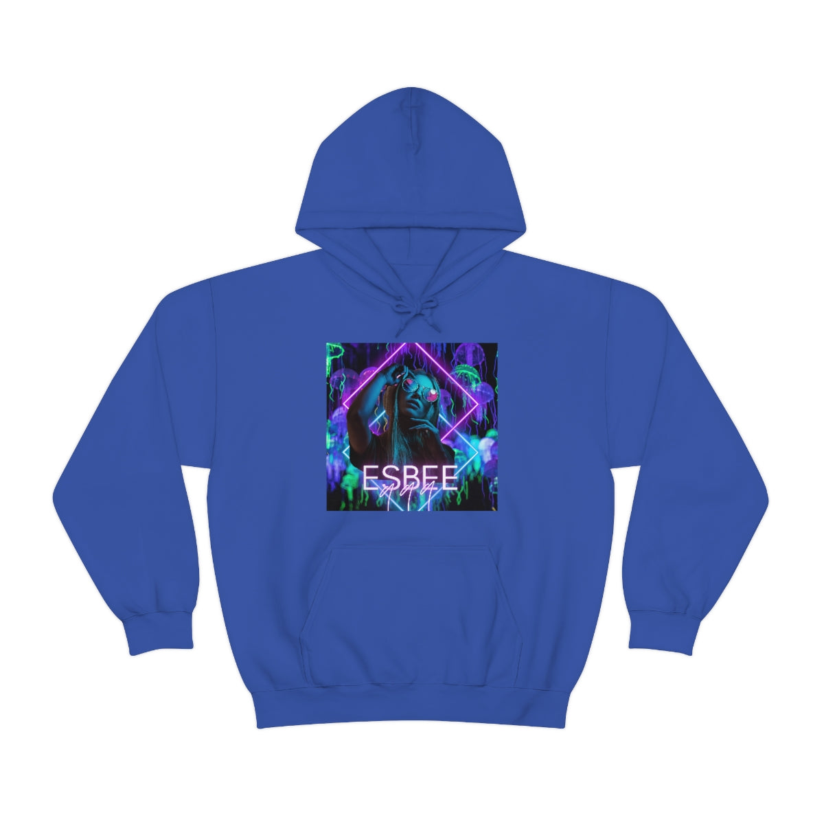 Surreal Graphic Hoodie Retro Y2k Holographic Neon Hoodie Sweatshirt 90's Trendy