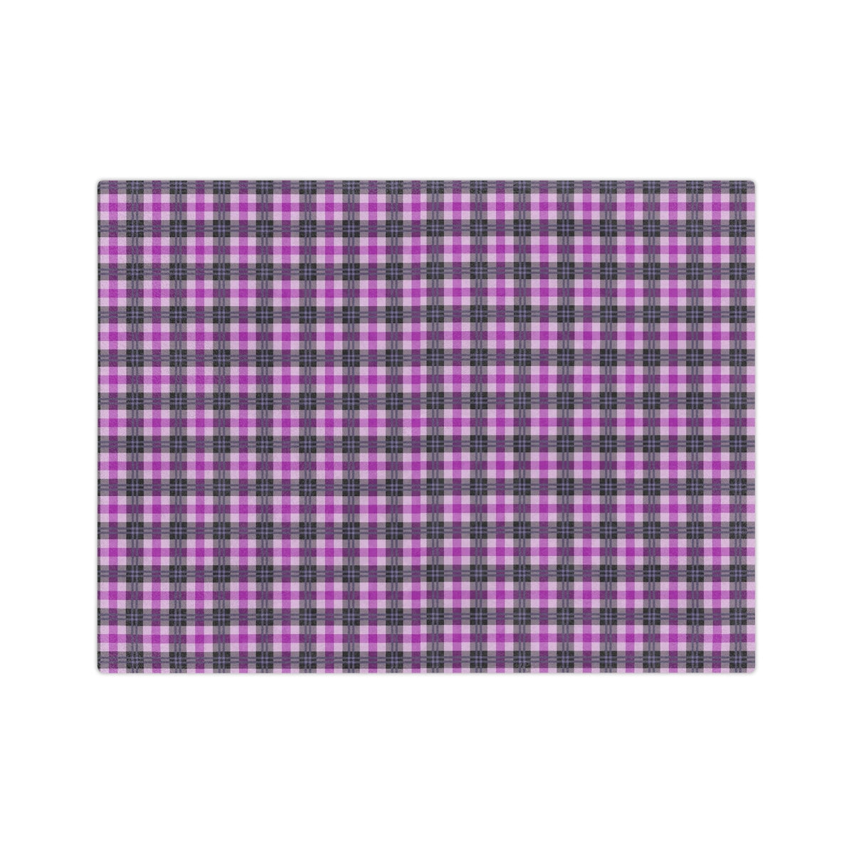 Purple Plaid Throw Blanket, Fleece Blanket, Minky Blanket Adult, Velveteen, Cute Plush Blanket