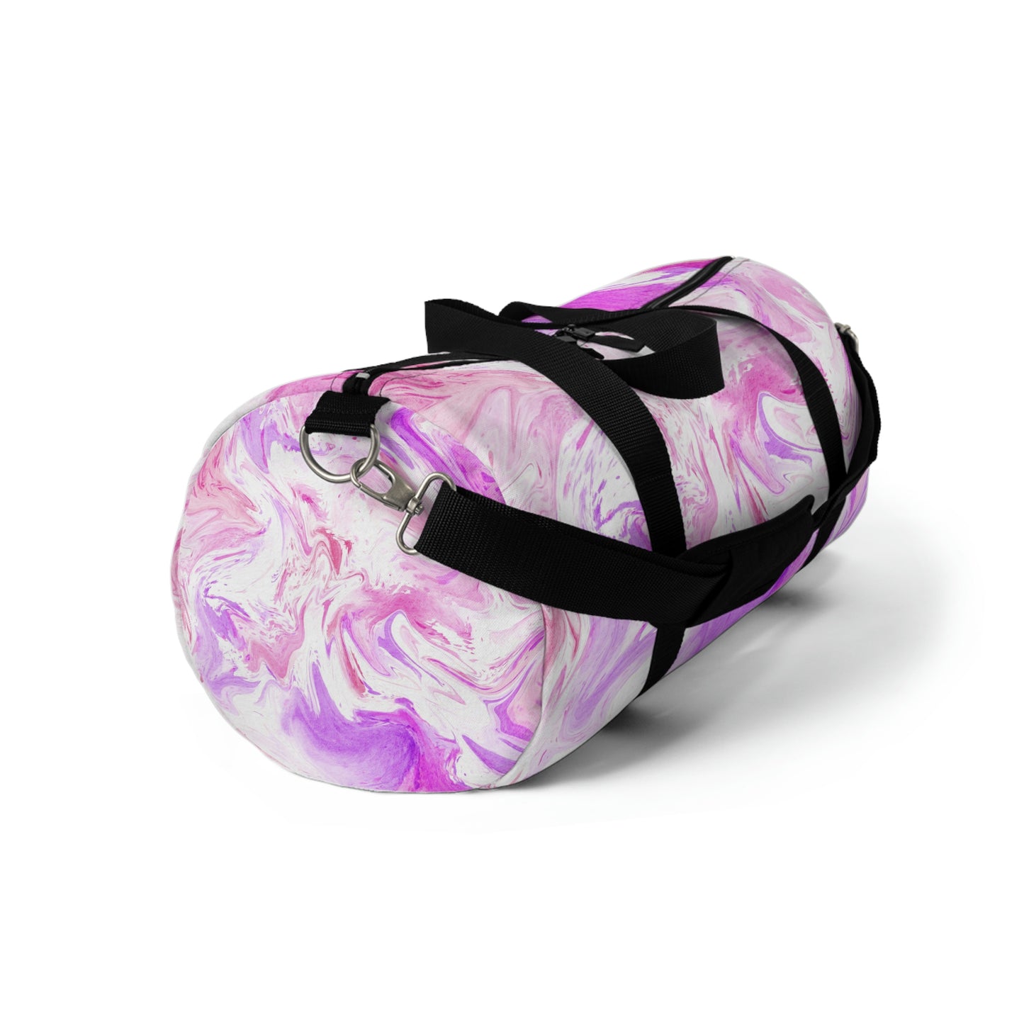 Pink Tie Dye Duffle Bag, Weekender Duffle Bag, Carry-on Travel Overnight Canvas Duffel Bag